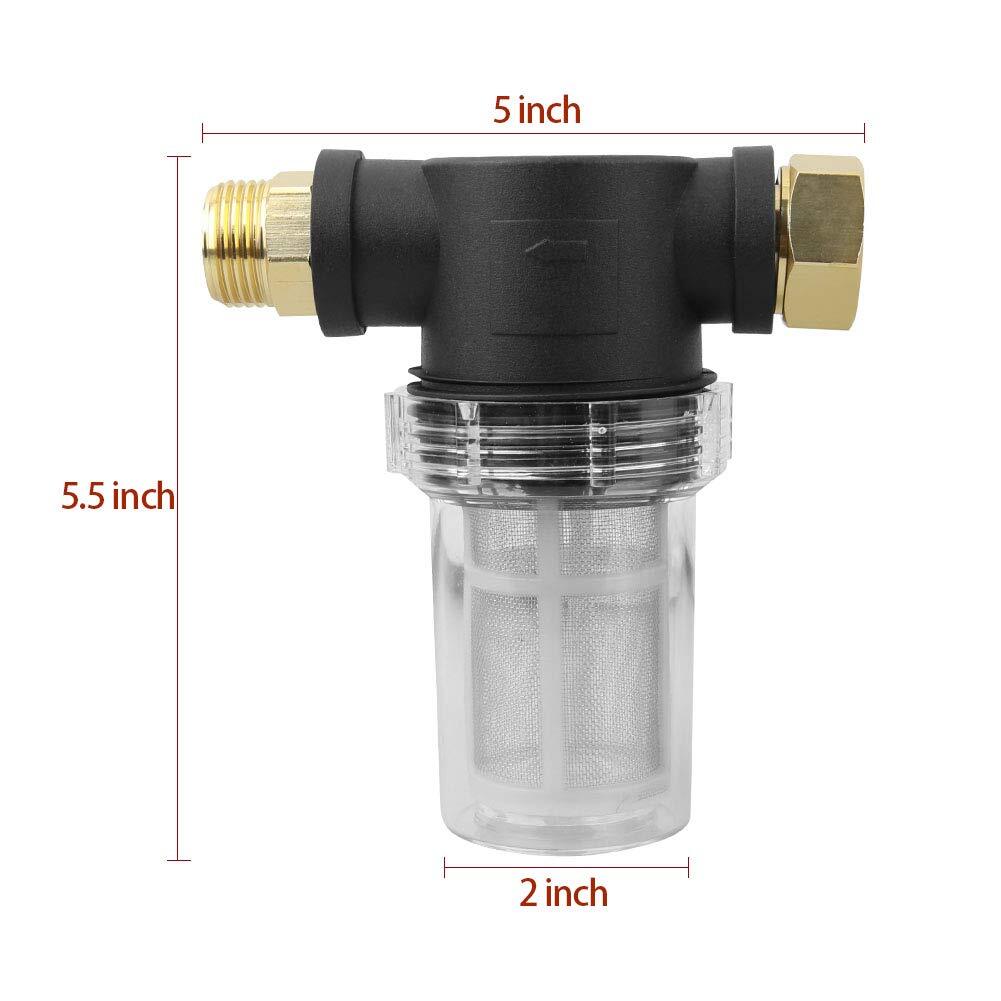 Garden Hose Inlet Filter for Pressure Washers with Extra Mesh and Washers