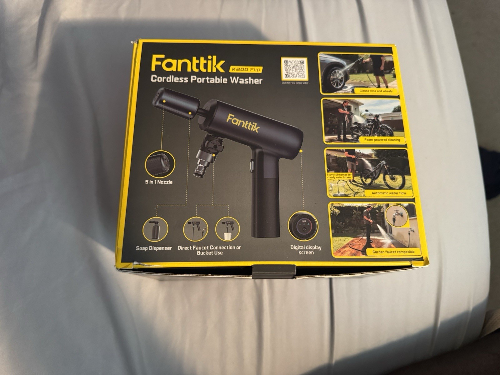 Fanttik K200 Flip Cold Water Pressure Washer Cordless Portable