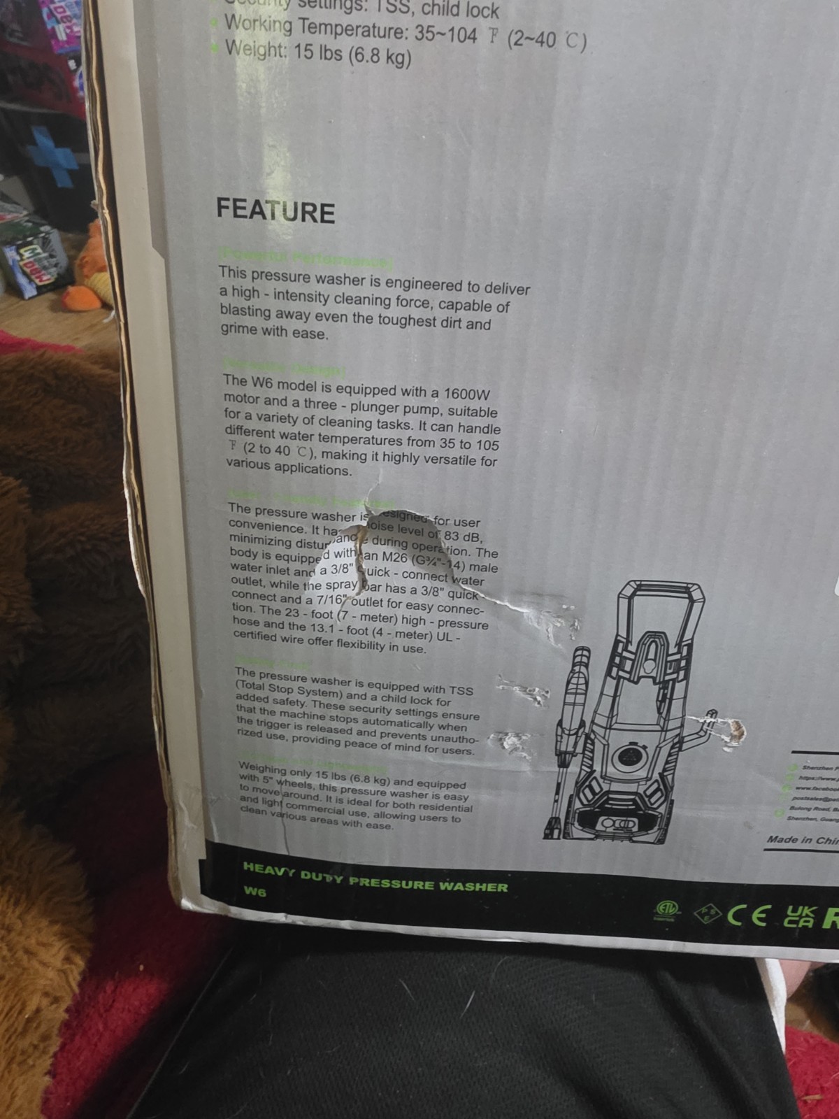1600 Pressure Washer S040. Heavy Duty Brand New. NIB