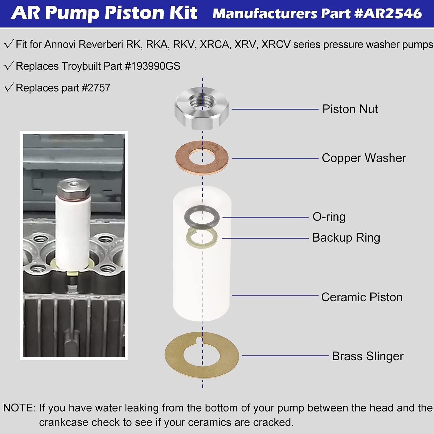 AR2546 Pump 18mm Piston Kit Ceramic Plunger For Annovi Reverberi RK RKA RKV XRCA