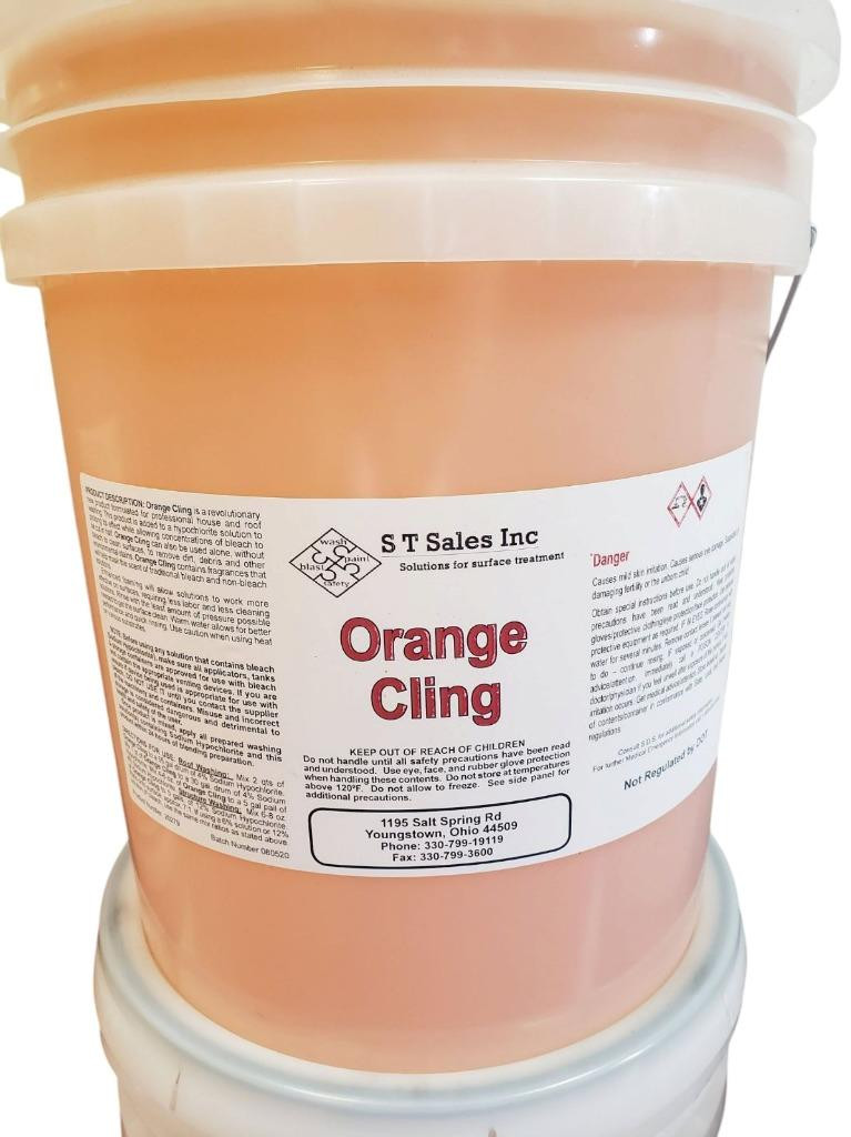 Orange Cling Bleach Stable Roof Wash Surfactant – Foam Enhancer, Fresh Scent