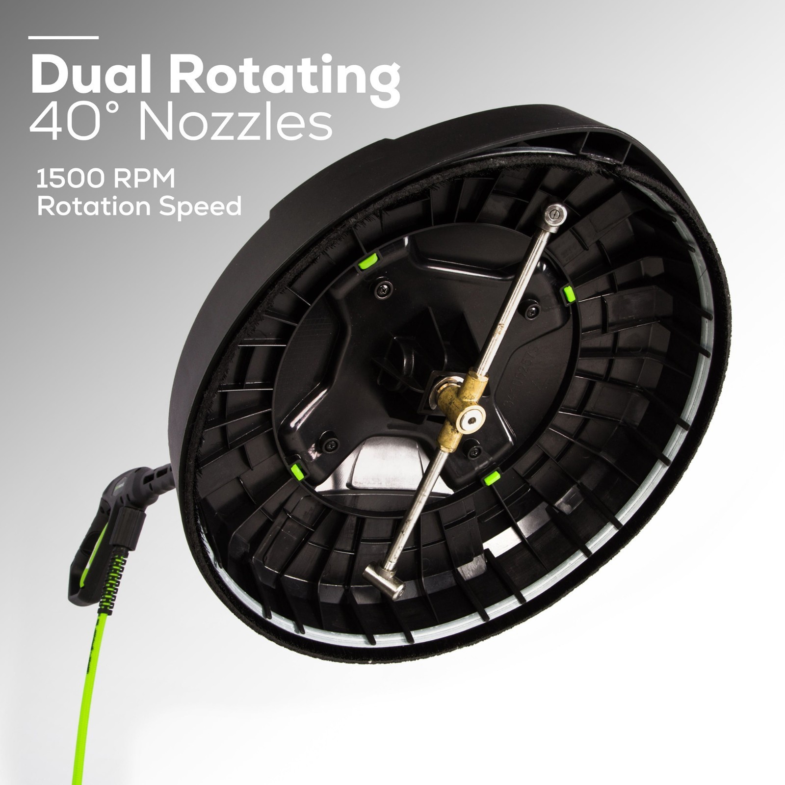 Greenworks 15 inch Rotating Surface Cleaner 3100 Psi + 12 inch Wand Extension