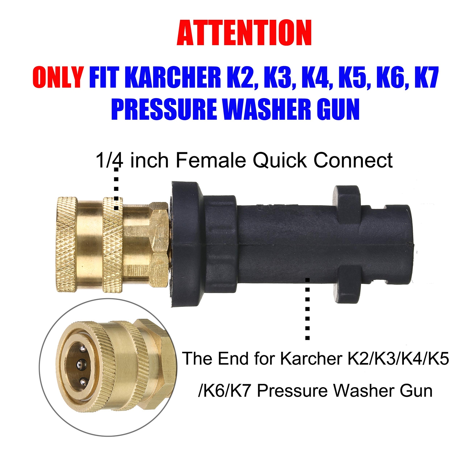 Foam Cannon, Compatible with Karcher K2, K3, K4, K5, K6, K7 Pressure Washer, …