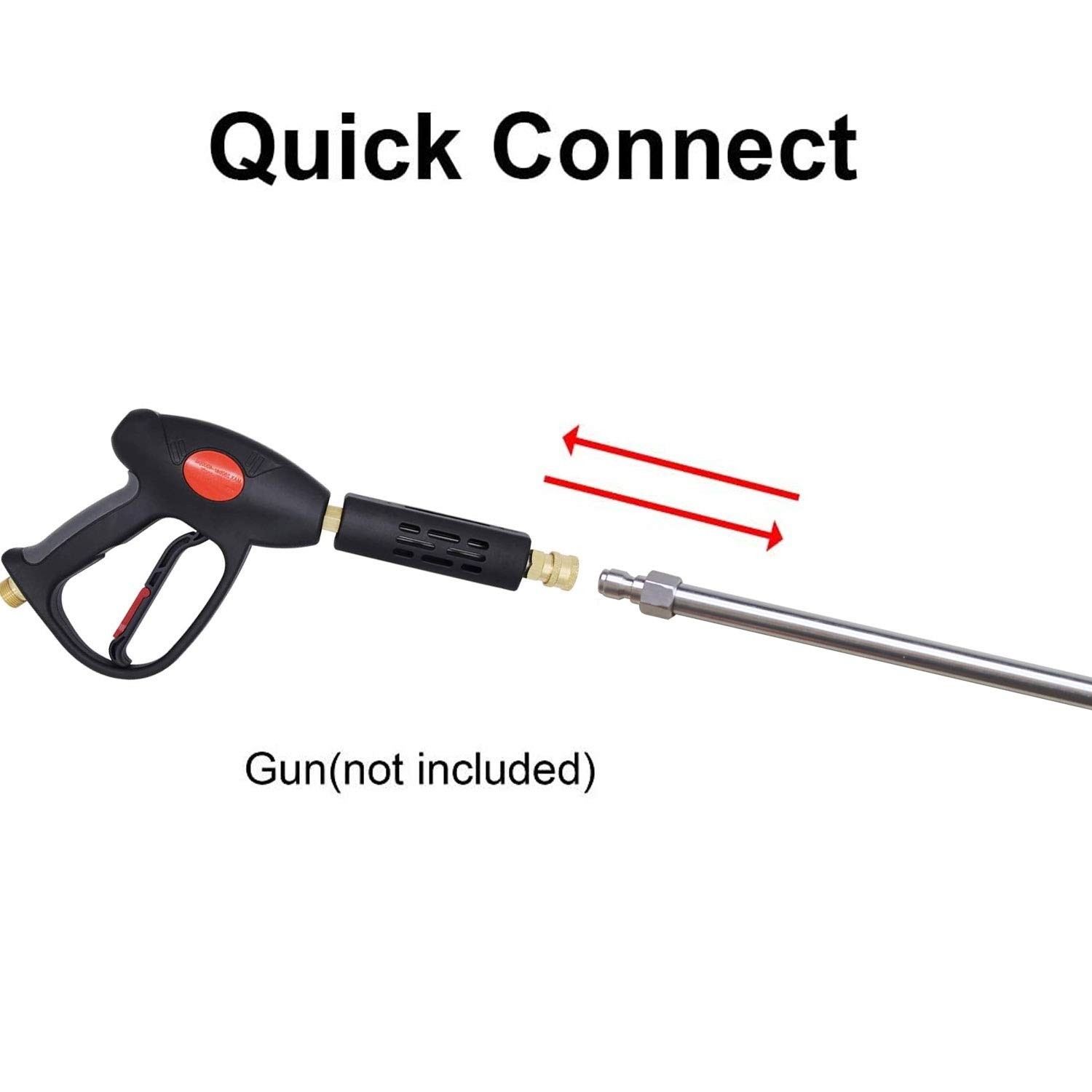 Pressure Washer Extension Wand, 17 Inch Stainless Steel with 1/4″ Quic