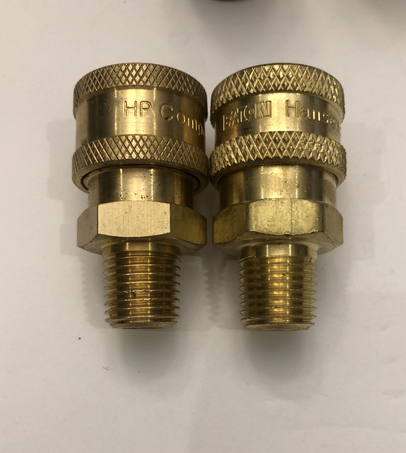 Lot of 2 Pressure Washer Couplers, Brass Fittings, 1/4” Quick Connect /Male NPT
