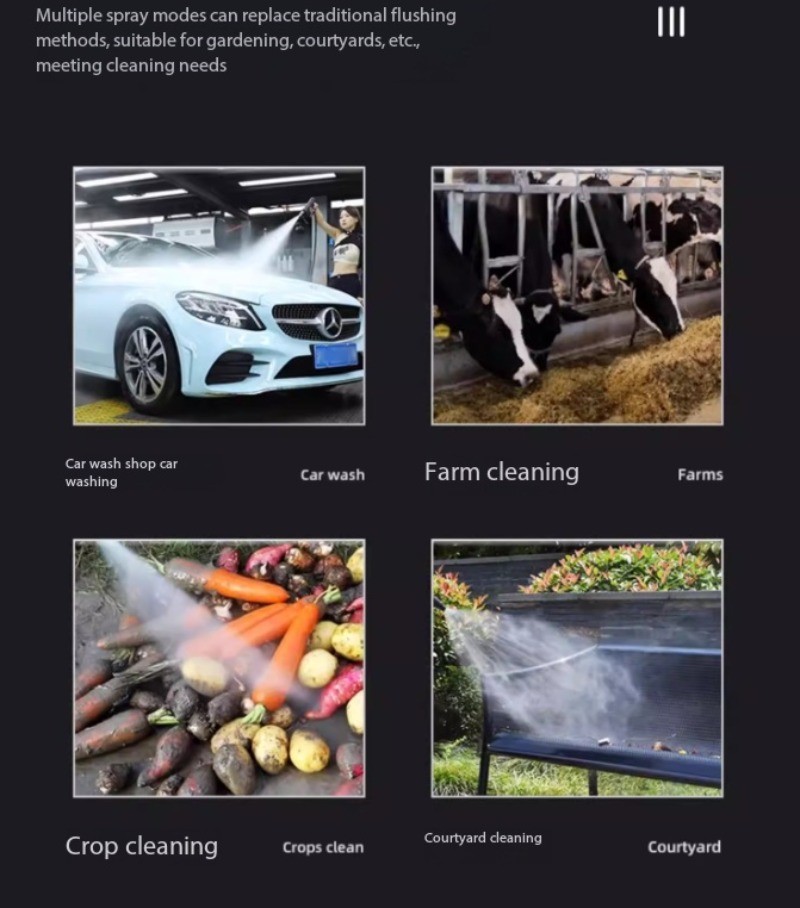 220V Home Car Wash Machine High Pressure Water Pump High Power Washer Brush