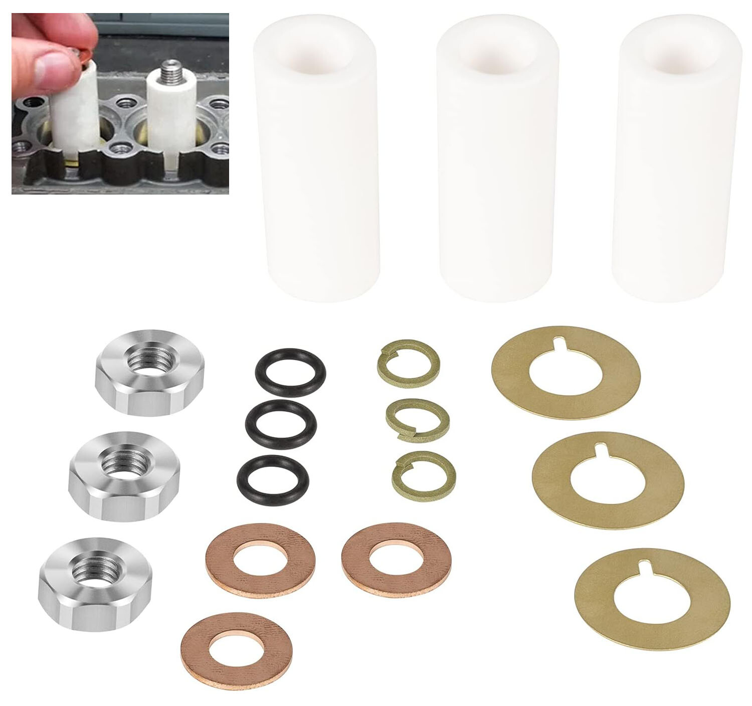 18PCS AR2546 18mm Piston Kit Ceramic Plunger Repair Kit for Annovi Reverberi RK