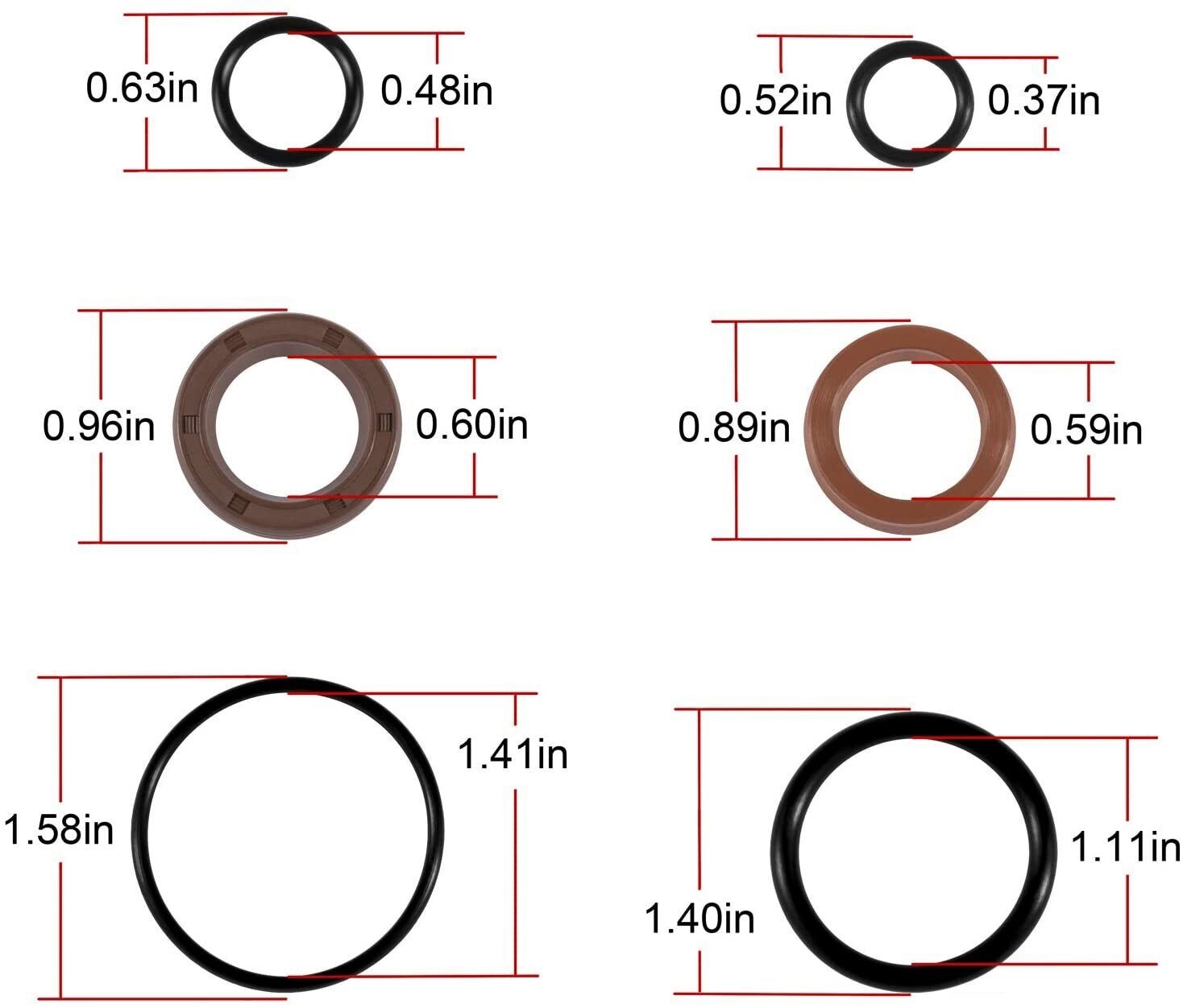 Pressure Washer Seal Kit 5019006400 for Comet Pump ZWD2530G , ZWD4030G, ZWD4040G