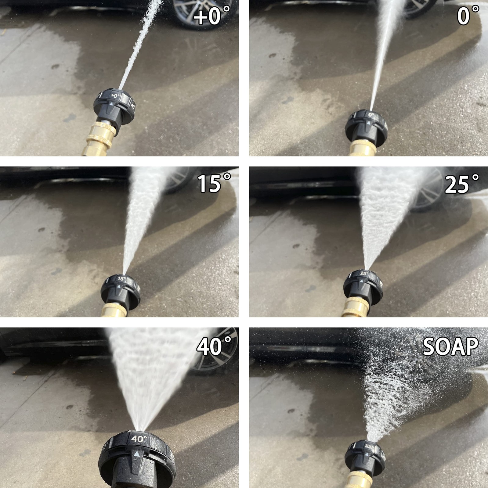 JOEJET Pressure Washer Nozzle Tips, 6-in-1 Quick Changeover, Adjustable Press…