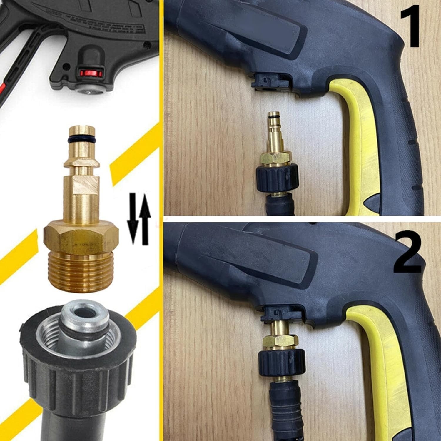 Versatile M22 Quick Connect Adapters for High Pressure Washer – 2 Pieces