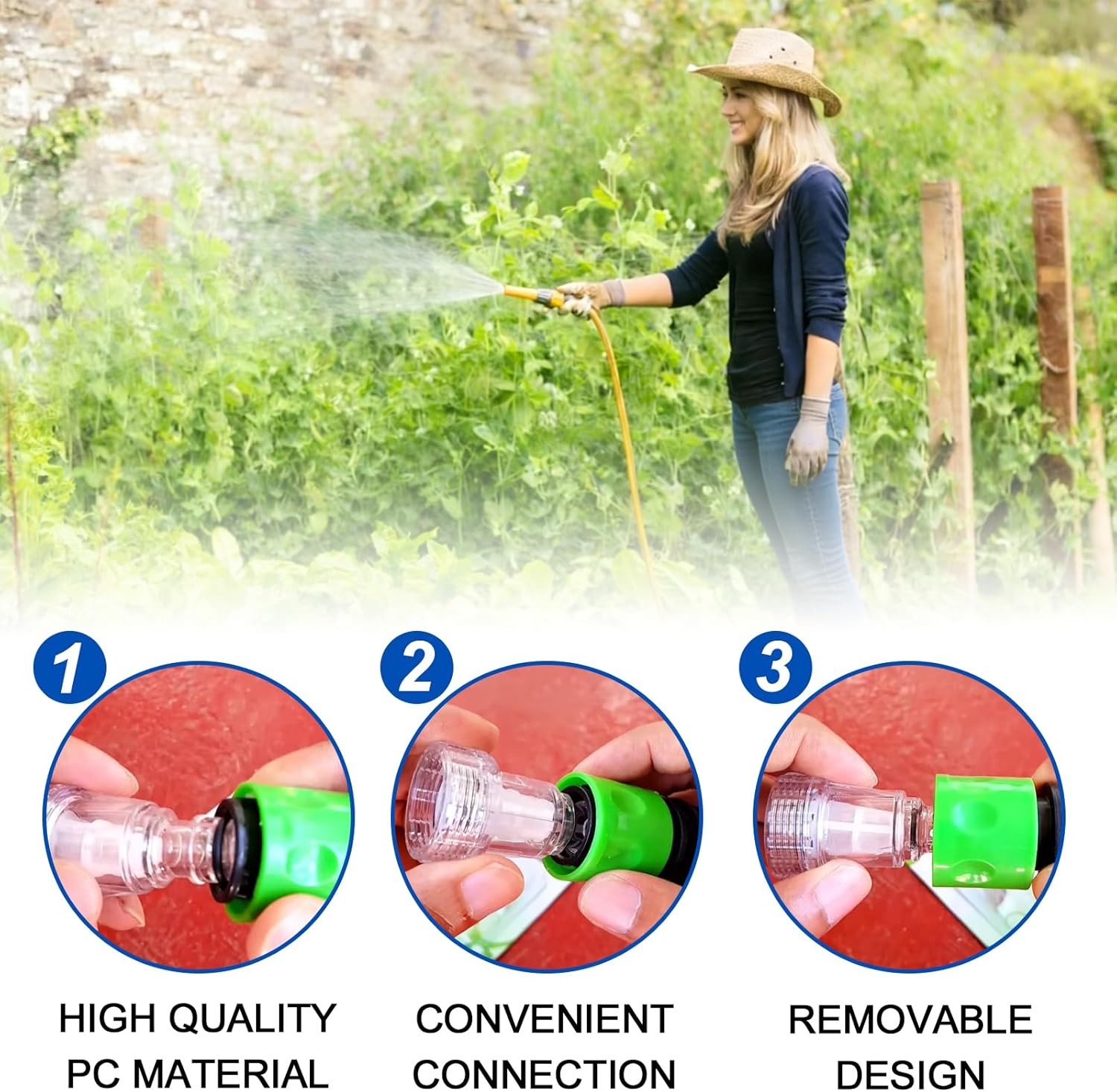 6 Pack Pressure Washer Water Inlet Filter 3/4 Inch Garden Hose Adapter Clear Fit