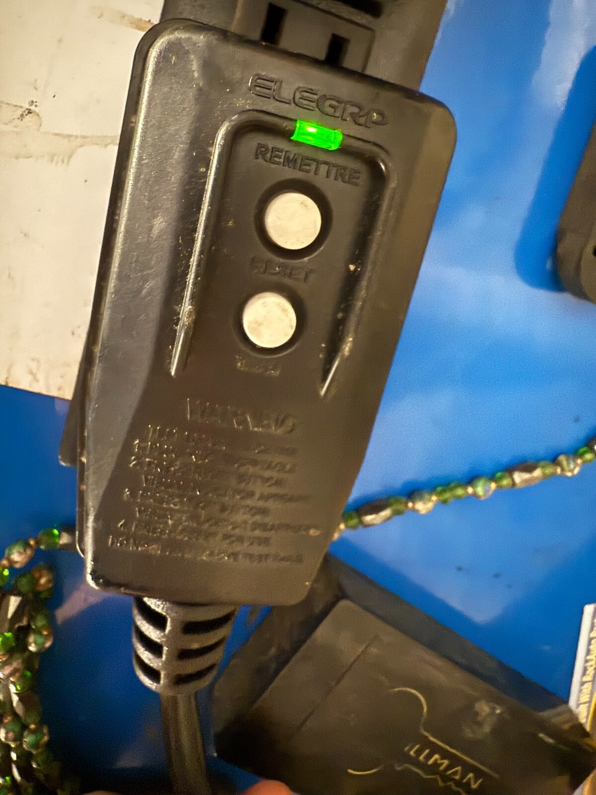 ELEGRP G1215PA2 G20PASR Patented Auto-Monitoring GFCI Plug and Cord Assembly