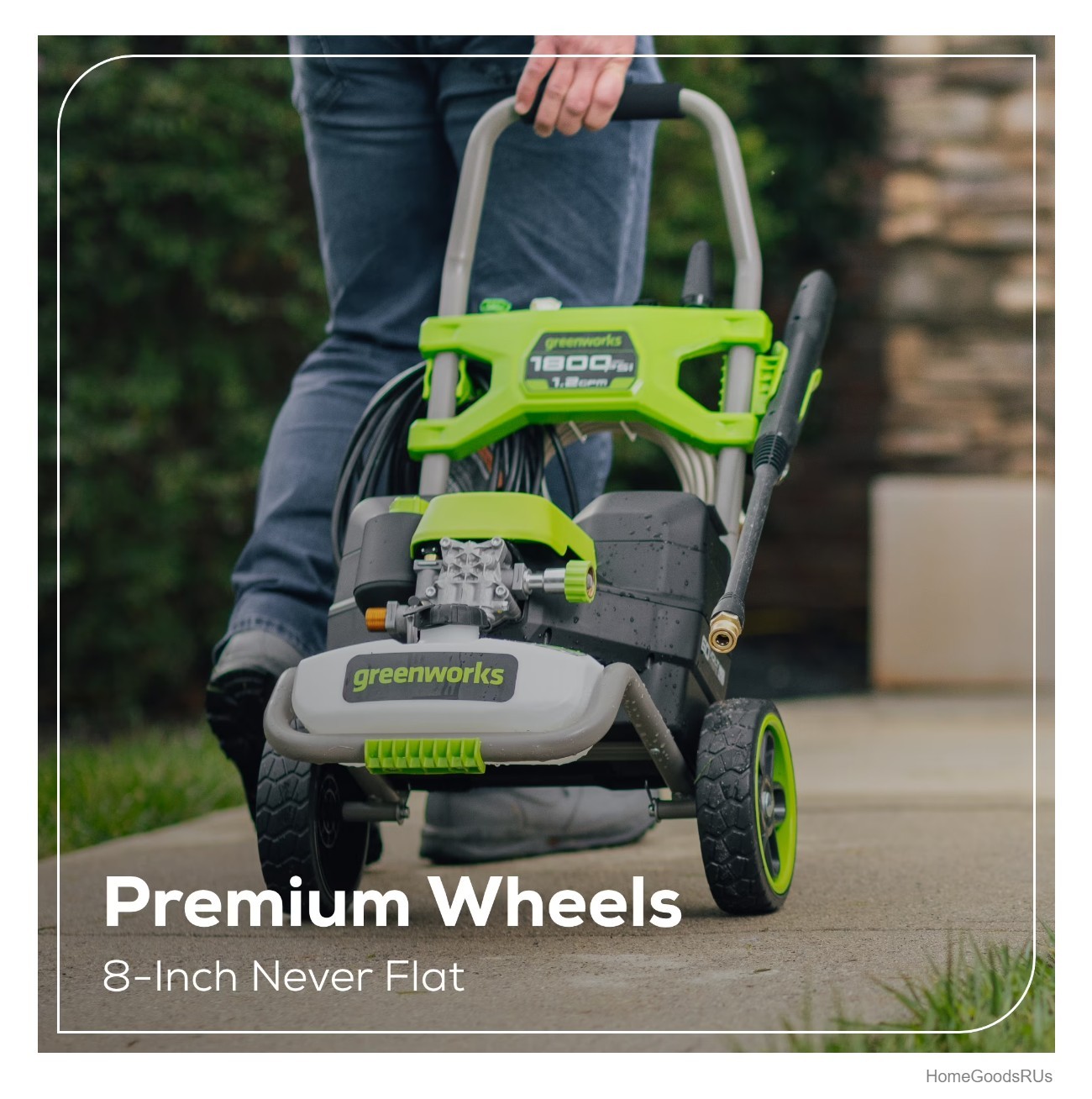 Hybrid 60V 1800 PSI 1.2 GPM Electric Cold Water Pressure Washer Cordless AC