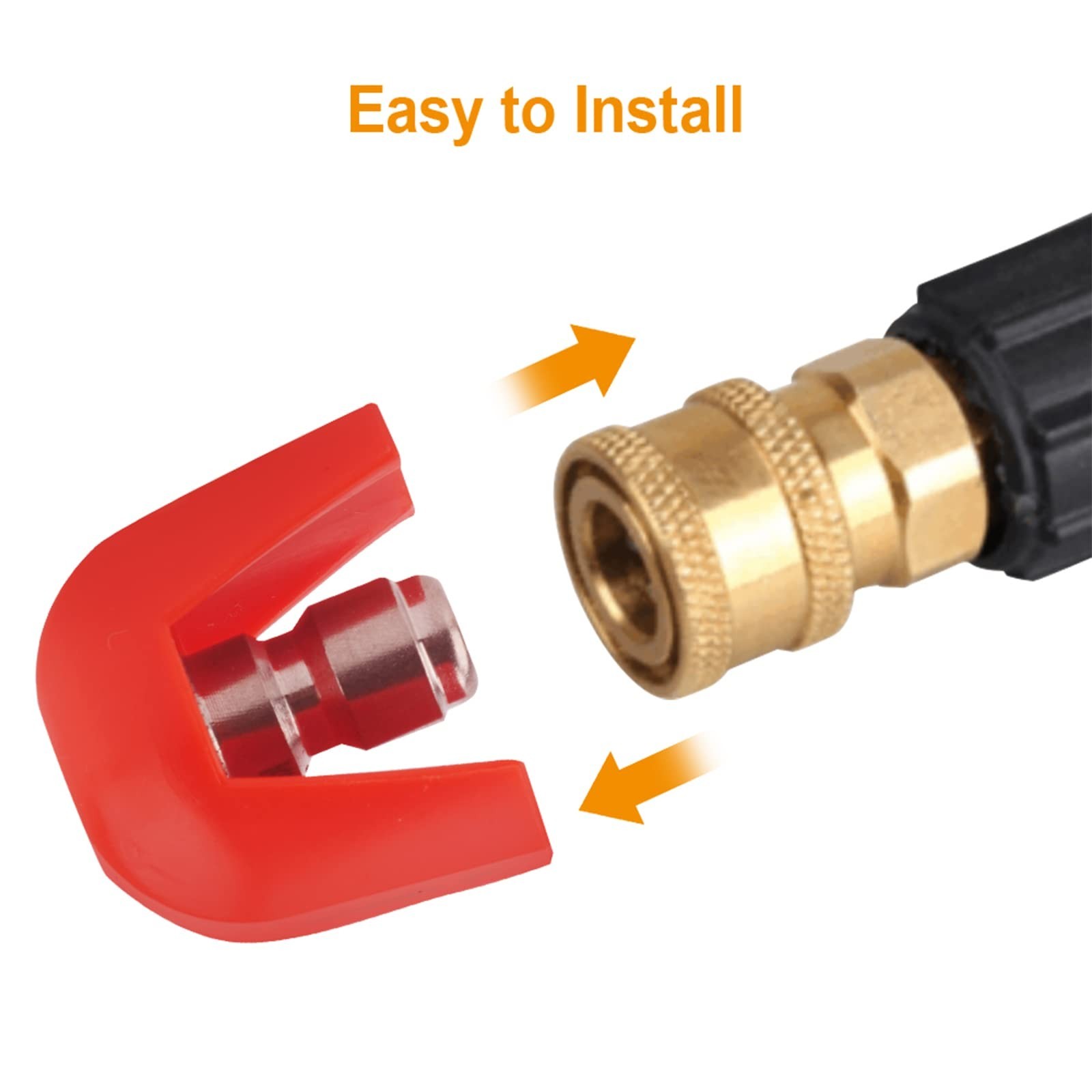 5 Pack Quick Connect Pressure Washer Nozzle Tips, 1/4″ Universal Spray Set 1500-