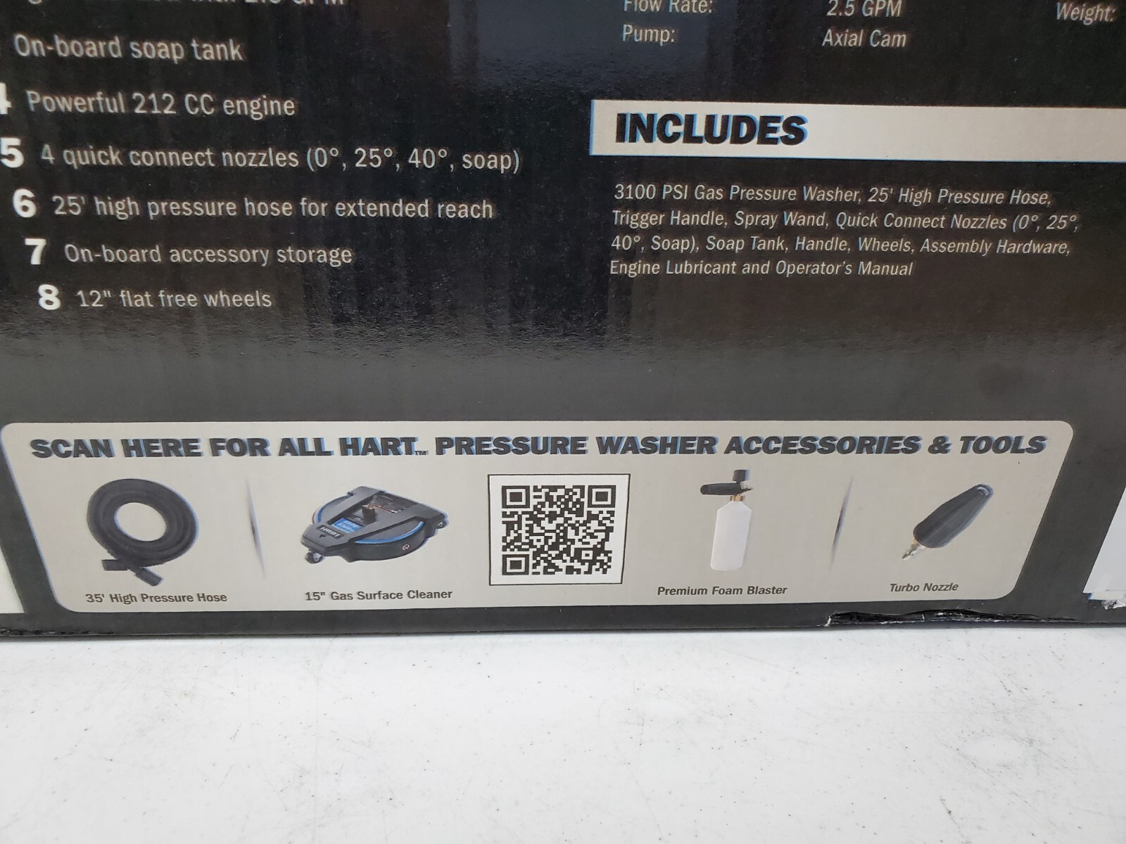 HART 3100 PSI Gas Pressure Washer – 2.5 GPM – (129269-3 KO CTRA5)