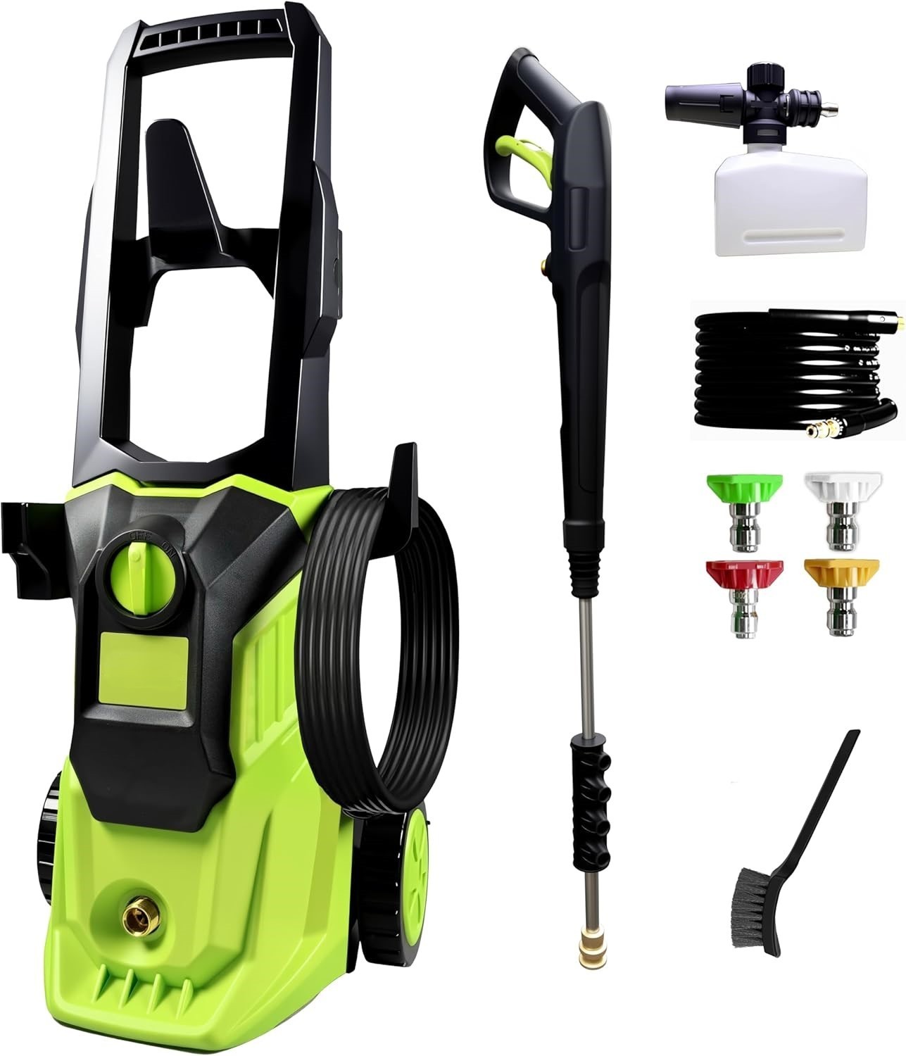 Portable Power Washer 4 Quick Connect Nozzles High Cleaning Machine for Car