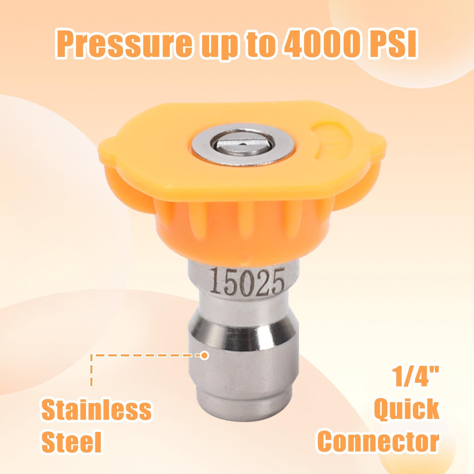 VIPRUSH Pressure Washer Tips, 7 Pack Power 7-Pack Yellow, 2.5 GPM, Yellow