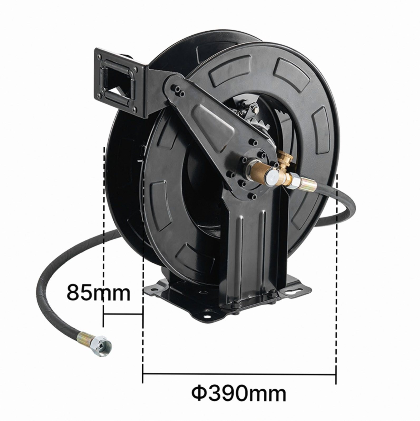Pressure Washer Hose Reel 50ft 3/8in Auto-Rewind 4000PSI