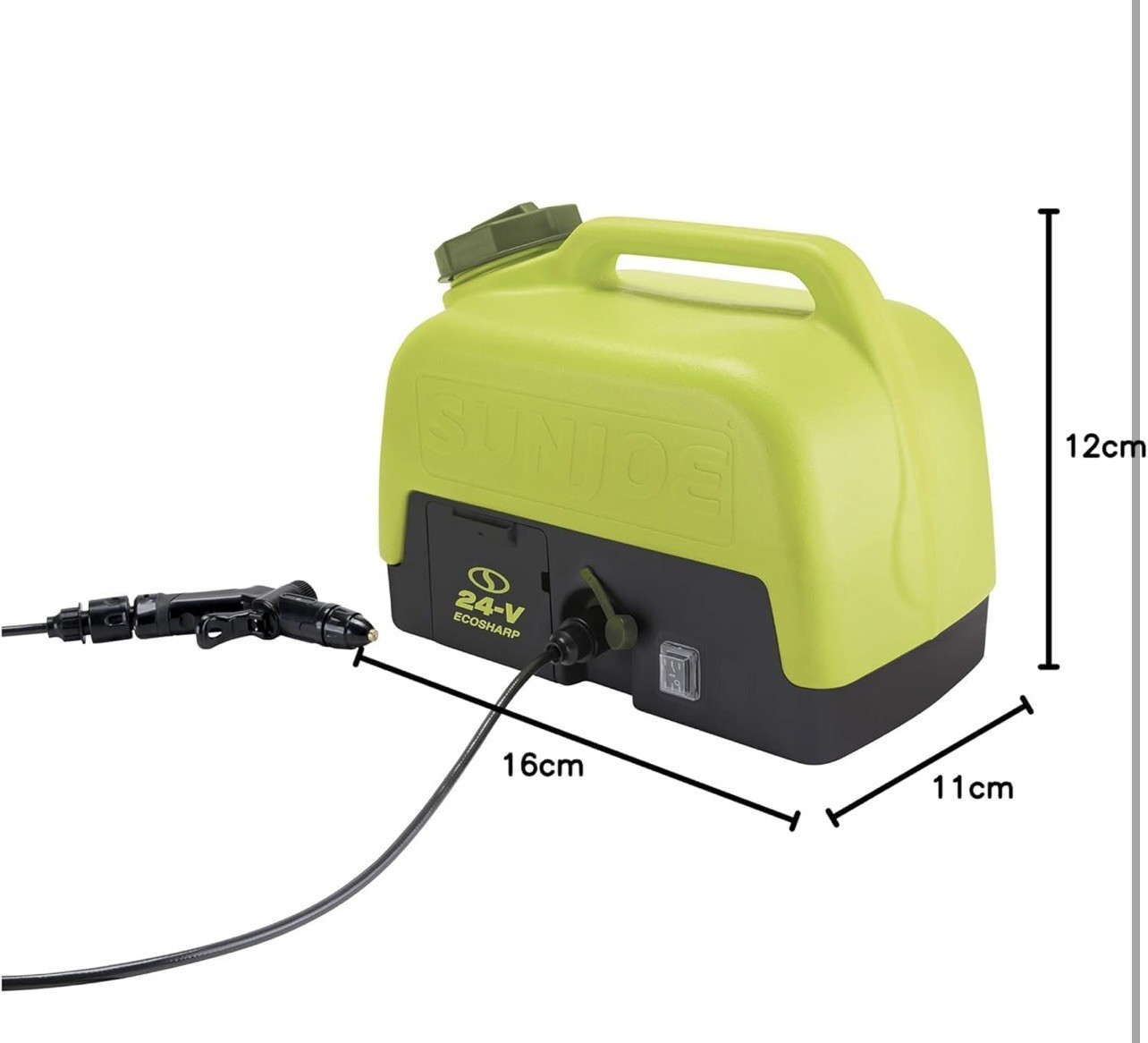 Sun Joe 24V IONMAX Cordless Sink/Shower Spray Washer Kit with Battery, WA24C-LTE