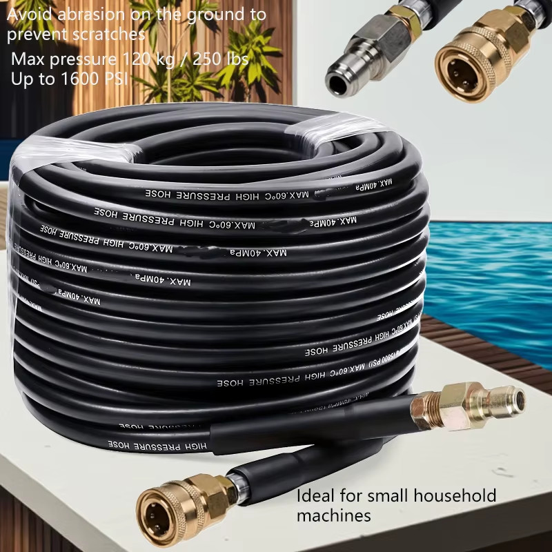20 M Pressure Washer Hose 3/8 Quick Connection High Pressure Water Cleaning Hose