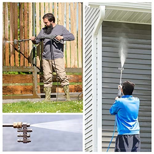 Pressure Washer Nozzle 4 GPM 1/4 Quick Connect 4 Way J Rod Soft Wash Accessories