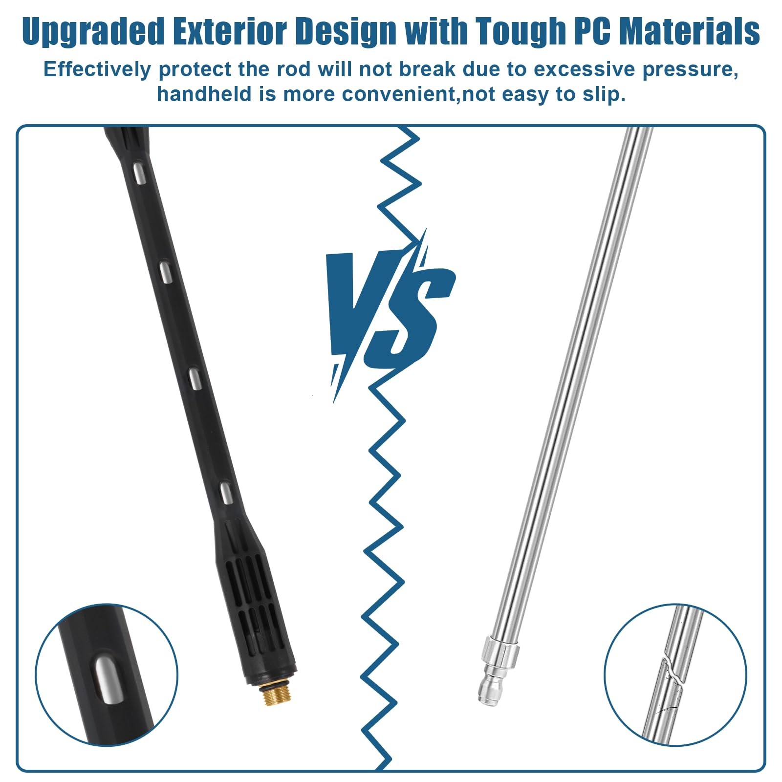 Upgraded Pressure Washer Extension Wand,Up to 115in,4000 PSI Gutter Cleaner A…