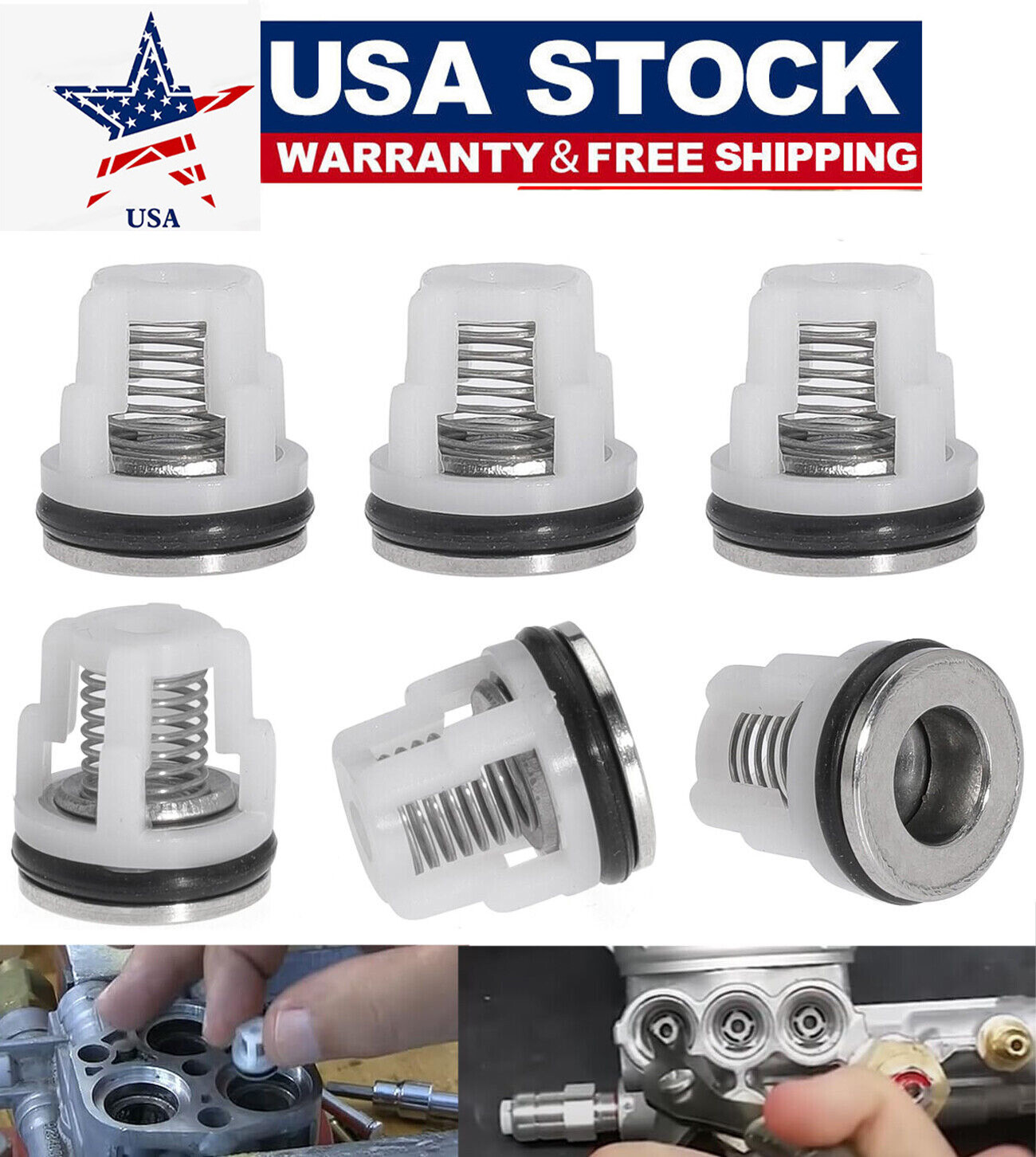 6pcs AR2233 Check Valve Kit for Annovi Reverberi RMV RMW Pressure Washer Pumps