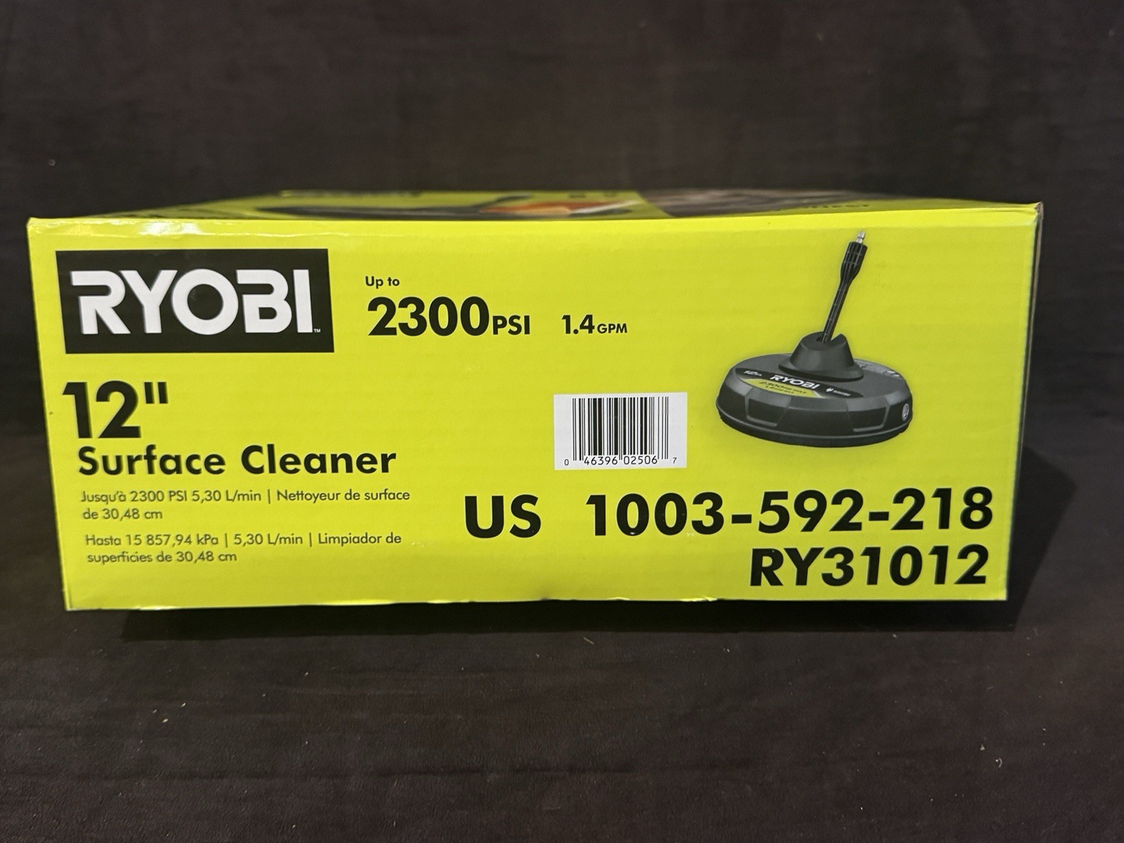 RYOBI 12 in. 2,300 PSI Electric Pressure Washers Surface Cleaner — RY31012