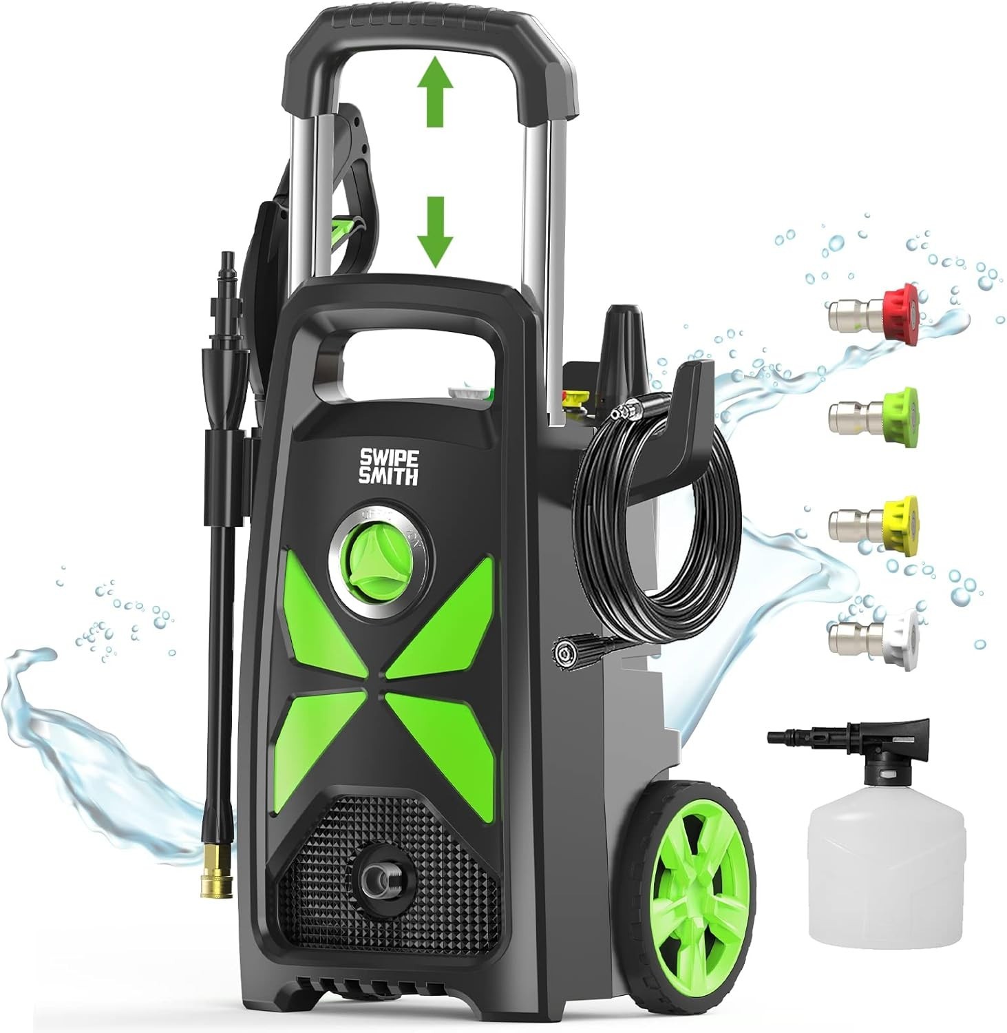 2800 PSI Electric Pressure Washer with Foam Cannon – Ideal for Cars and Patios