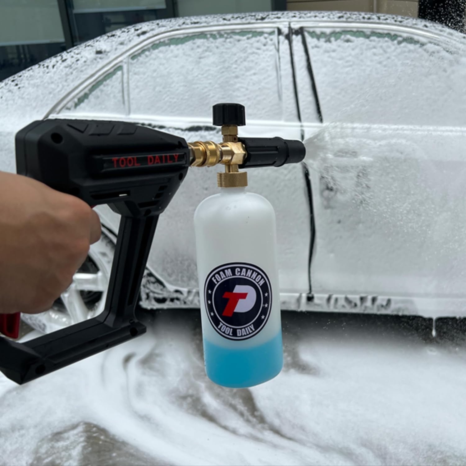 1L Foam Cannon Replacement Bottle with Straw – Ideal for Car Wash & Detailing