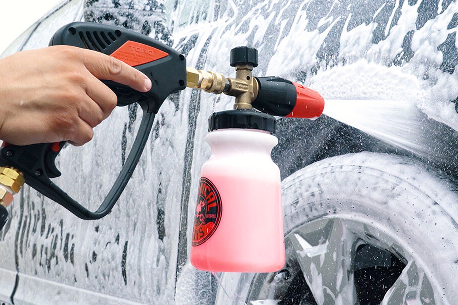 Chemical Guys TORQ 5000 psi Snubby Spray Gun w Foam Cannon Attachment