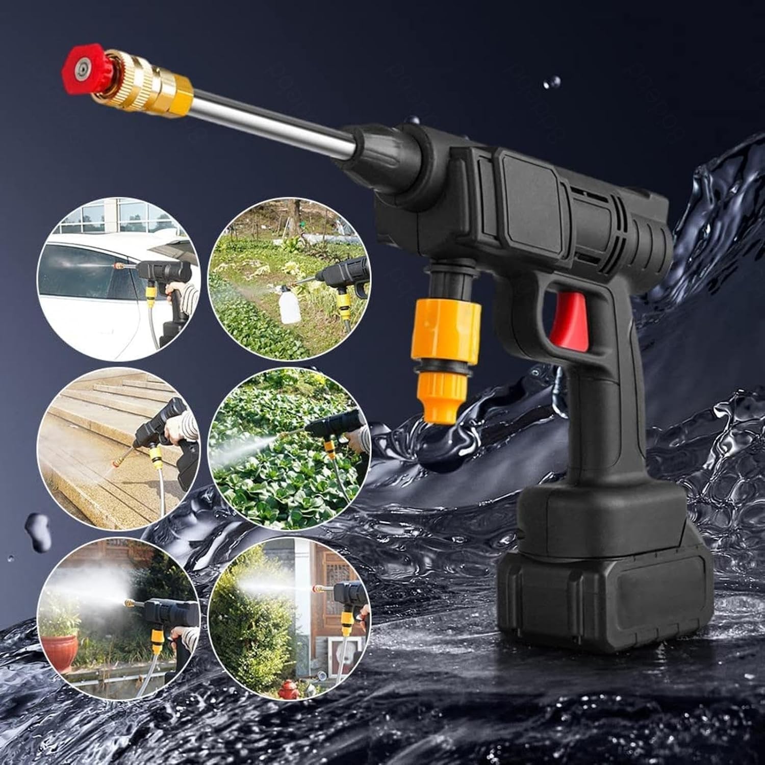 Electric Pressure Washer Portable Power Washer 3 Quick Nozzle Cleaner Tool