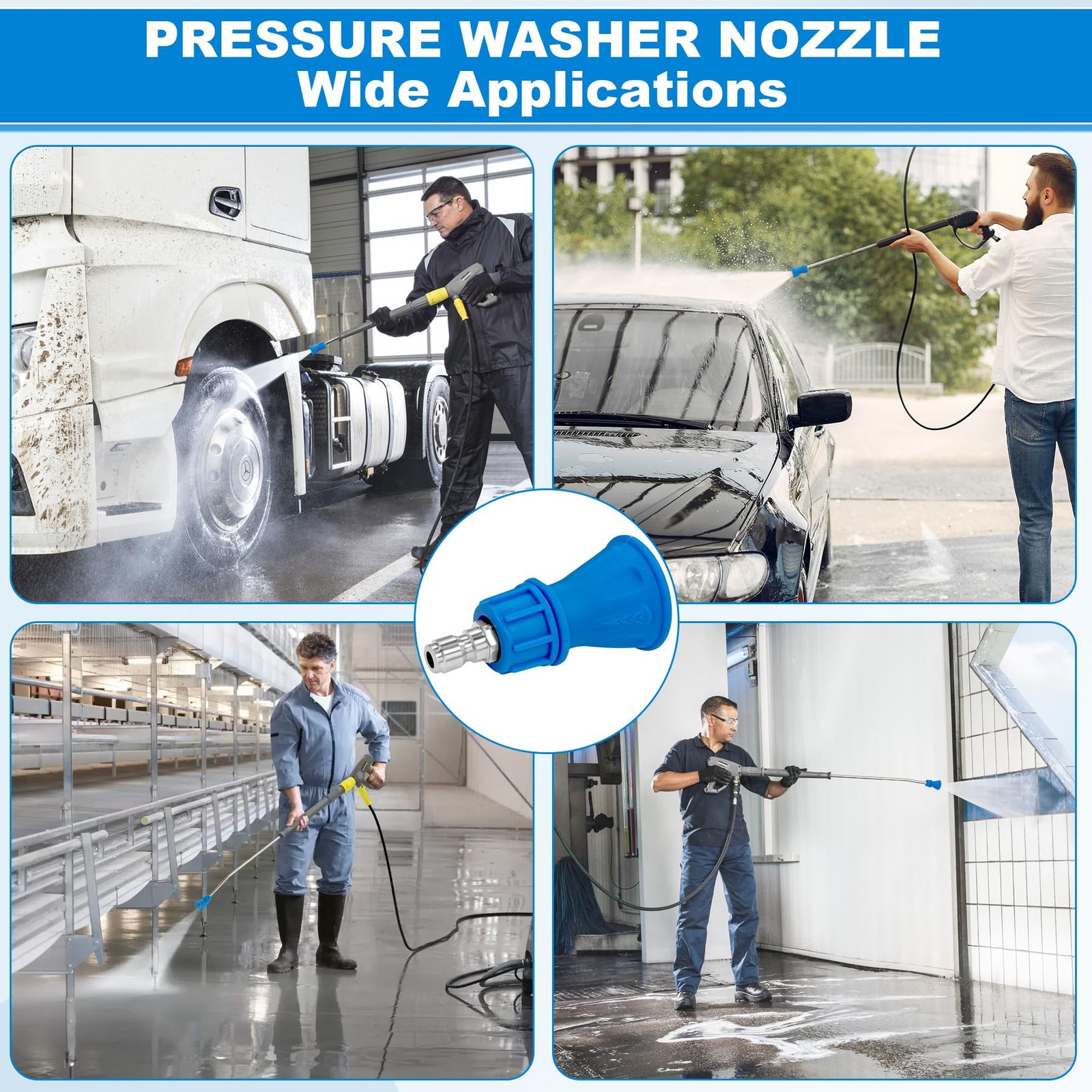 1PC 25 Degree Pressure Washer Nozzle Guard, 3.0 Orifice, 1/4 Quick Connect