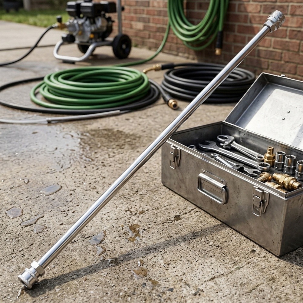 17 inch Pressure Washer Extension Rod Compatible with Most Nozzle Tips