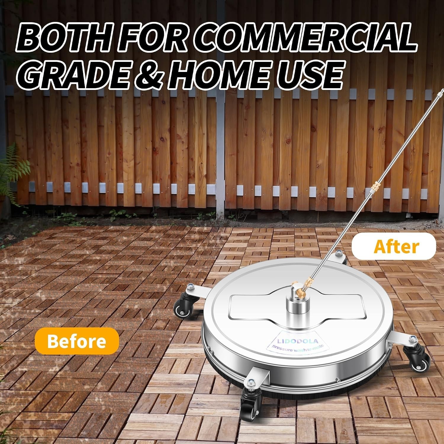 20” Stainless Steel Pressure Washer Surface Cleaner – Fast & Efficient Cleaning