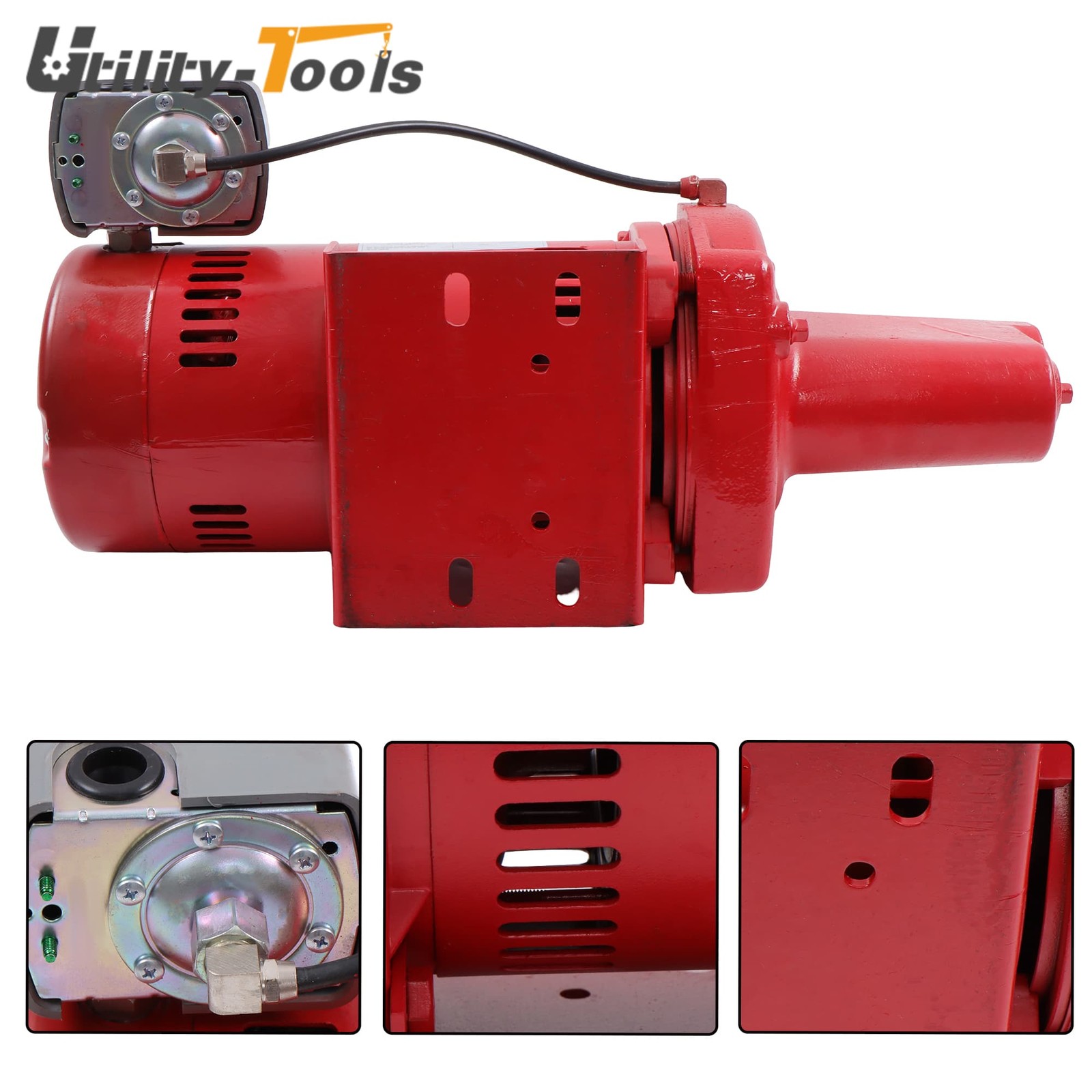 Cast Iron 1 HP 23 GPM Dual Voltage 115/230 Volt Shallow Well Jet Pump Red 602208