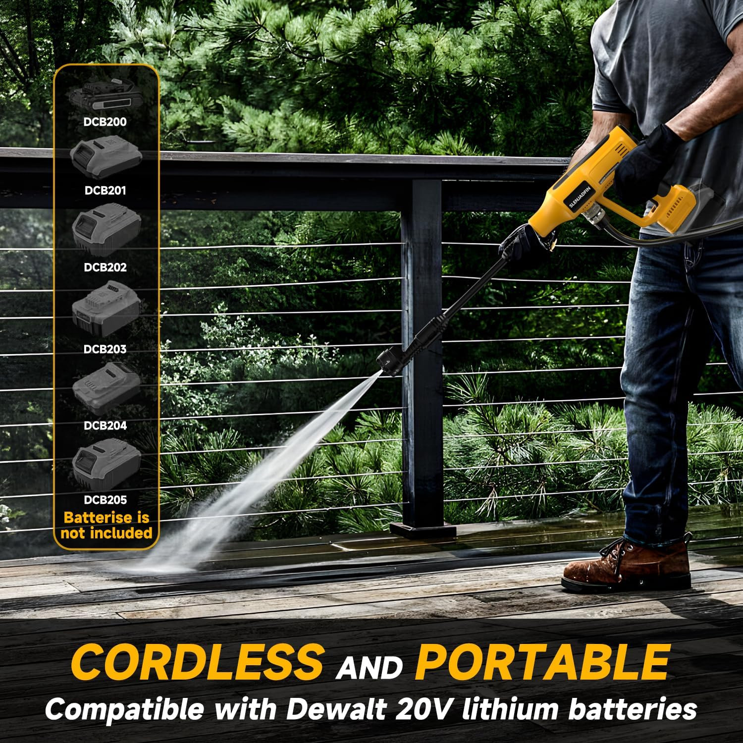 Cordless Portable Washer Compatible with Dewalt 20V Battery, Portable Handheld C