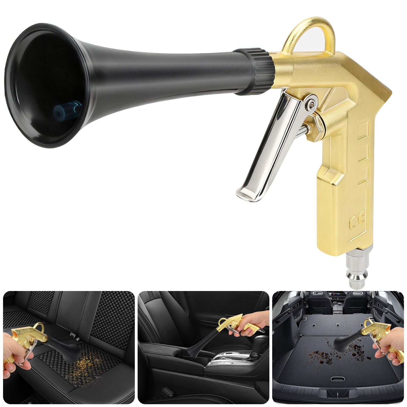 Heavy Duty Car Interior Cleaning Gun w/ 360° Rotating Nozzle 1/4″ NPT Connector