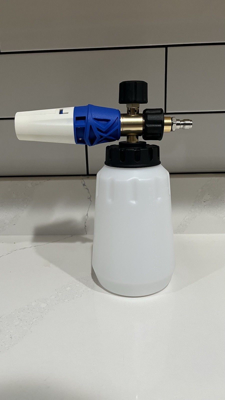 Foam Cannon, Adjustable Thick Foam, Wide Mouth Bottle 1/4 Quick Connector