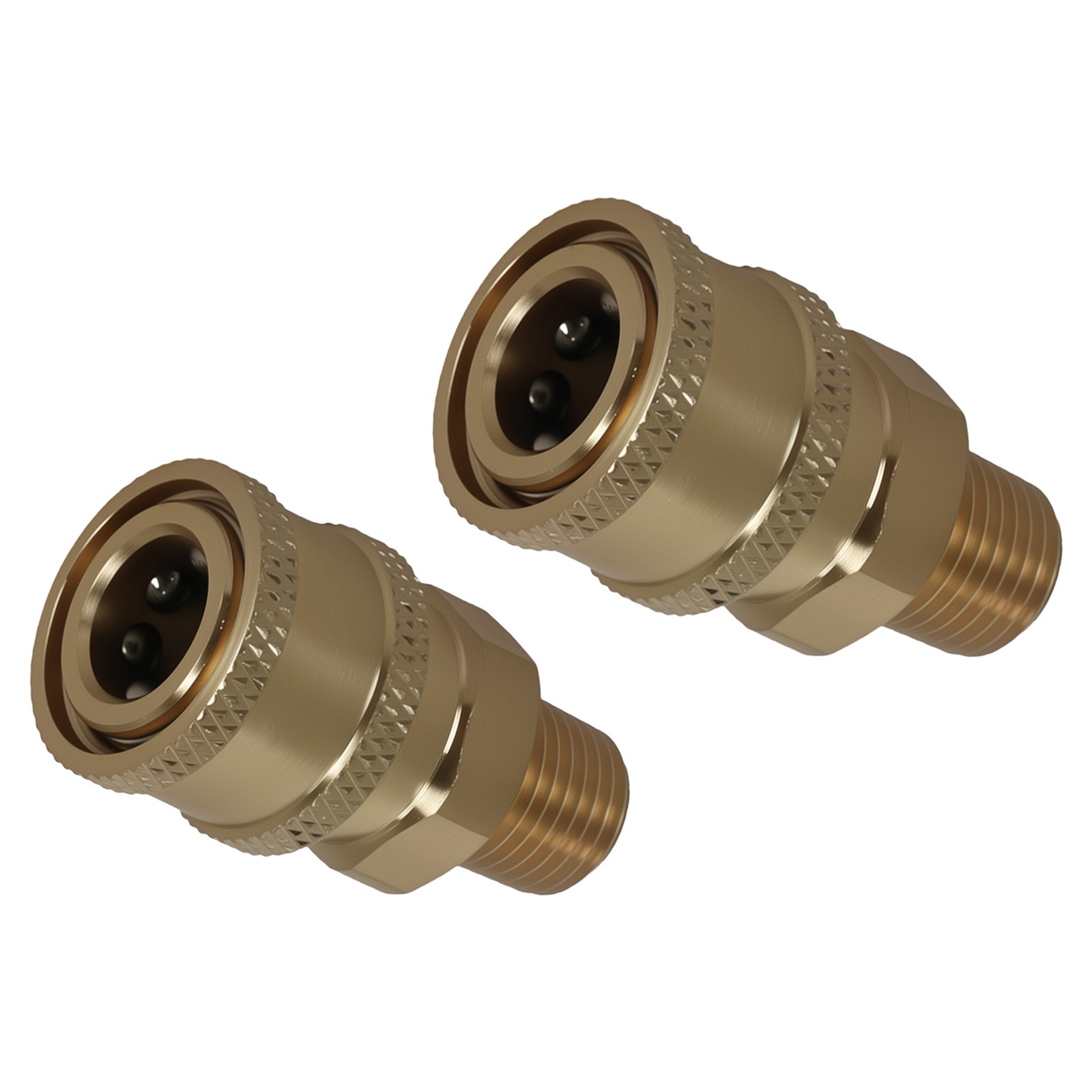 2Pcs 1/4″ Quick Connect Male NPT Thread High Pressure Washer Fitting Coupler