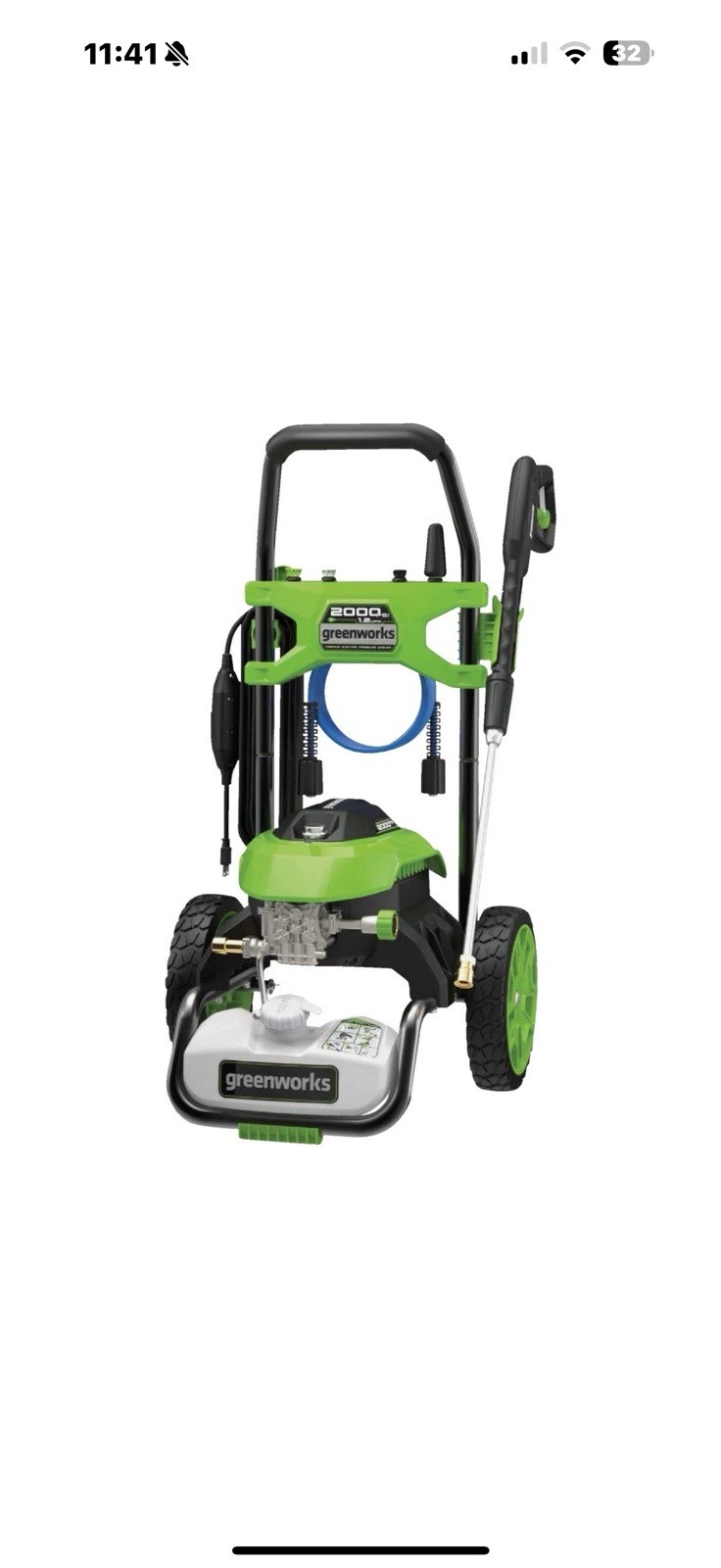 Greenworks 2000-PSI 1.2 GPM Heavy-Duty Cold Water Corded Electric Pressure