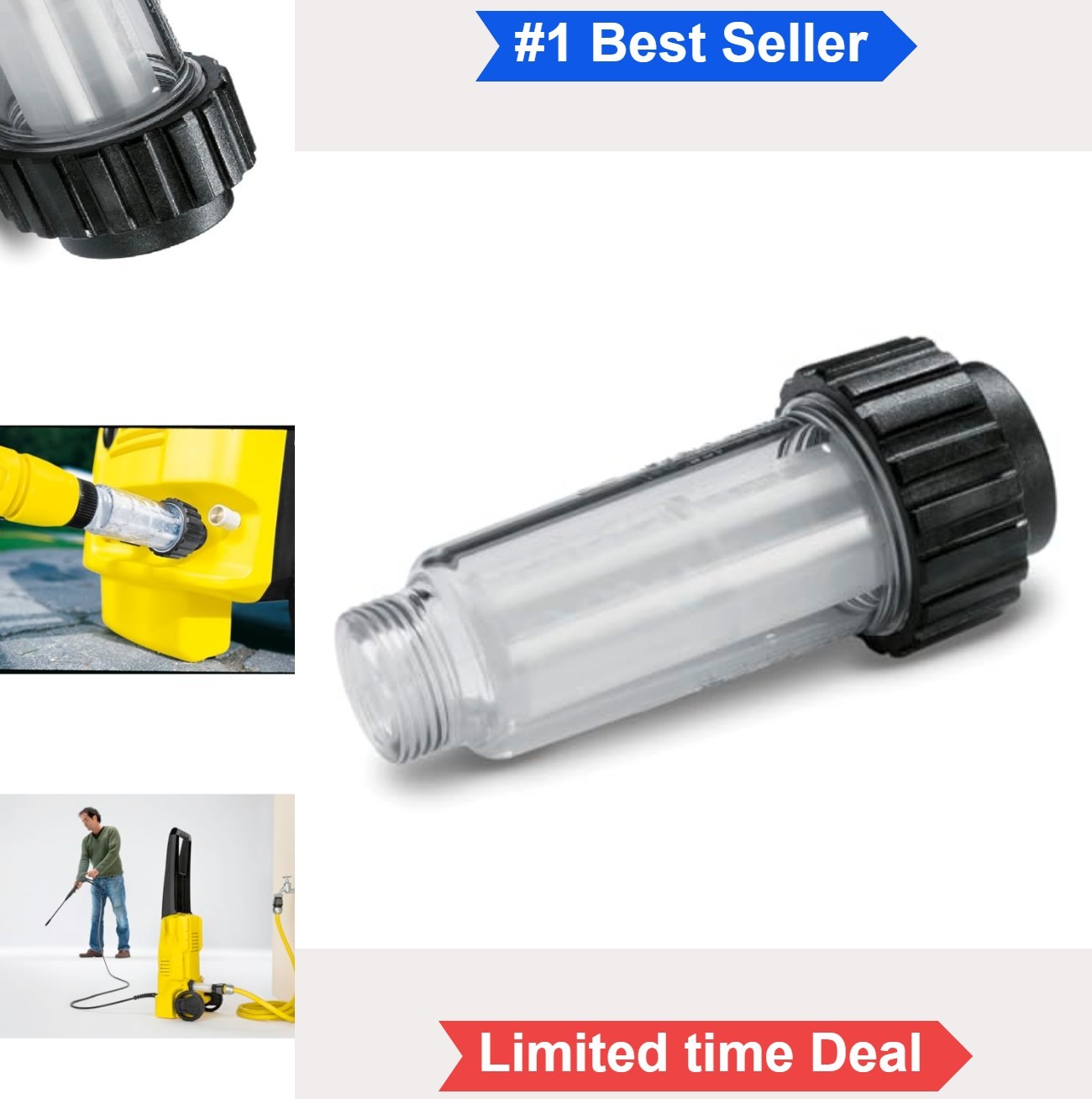 Pressure Washer Filter Water Inlet Black For K2 K3 K4 K5 K6 K7 Pump Protection