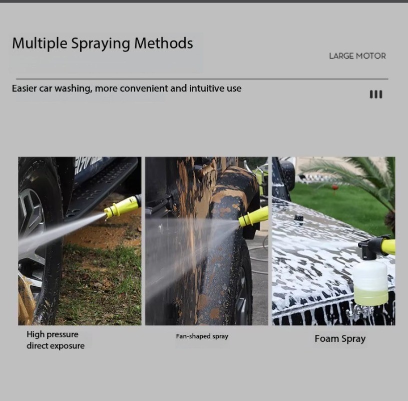 High-pressure Car Wash Machine, High-powered Portable Water Pump for Home Use