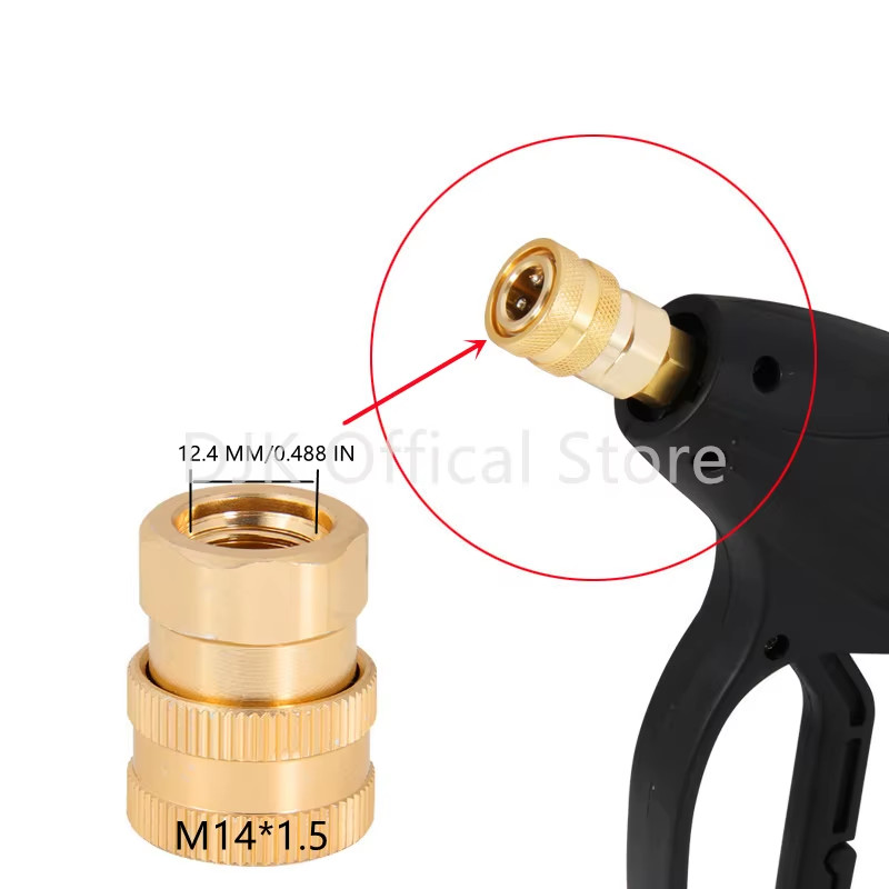 High Pressure Washer Nozzle 1/4″ Quick Plug Connector Coupler with G1/4 Male Fem