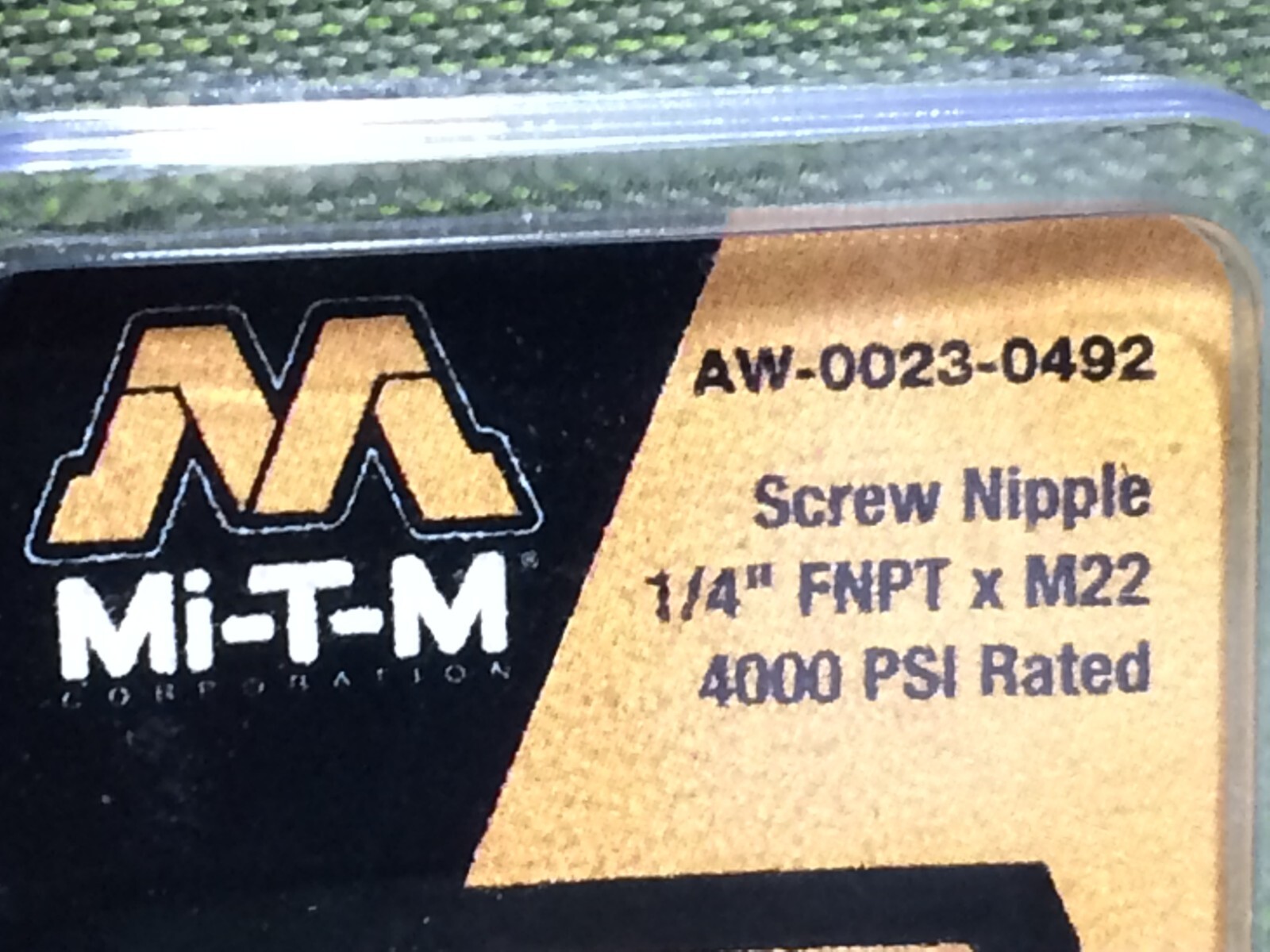 MI-T-M 1/4f X M22 Screw Nipple Pressure Washer Accessories 1/4-Inch