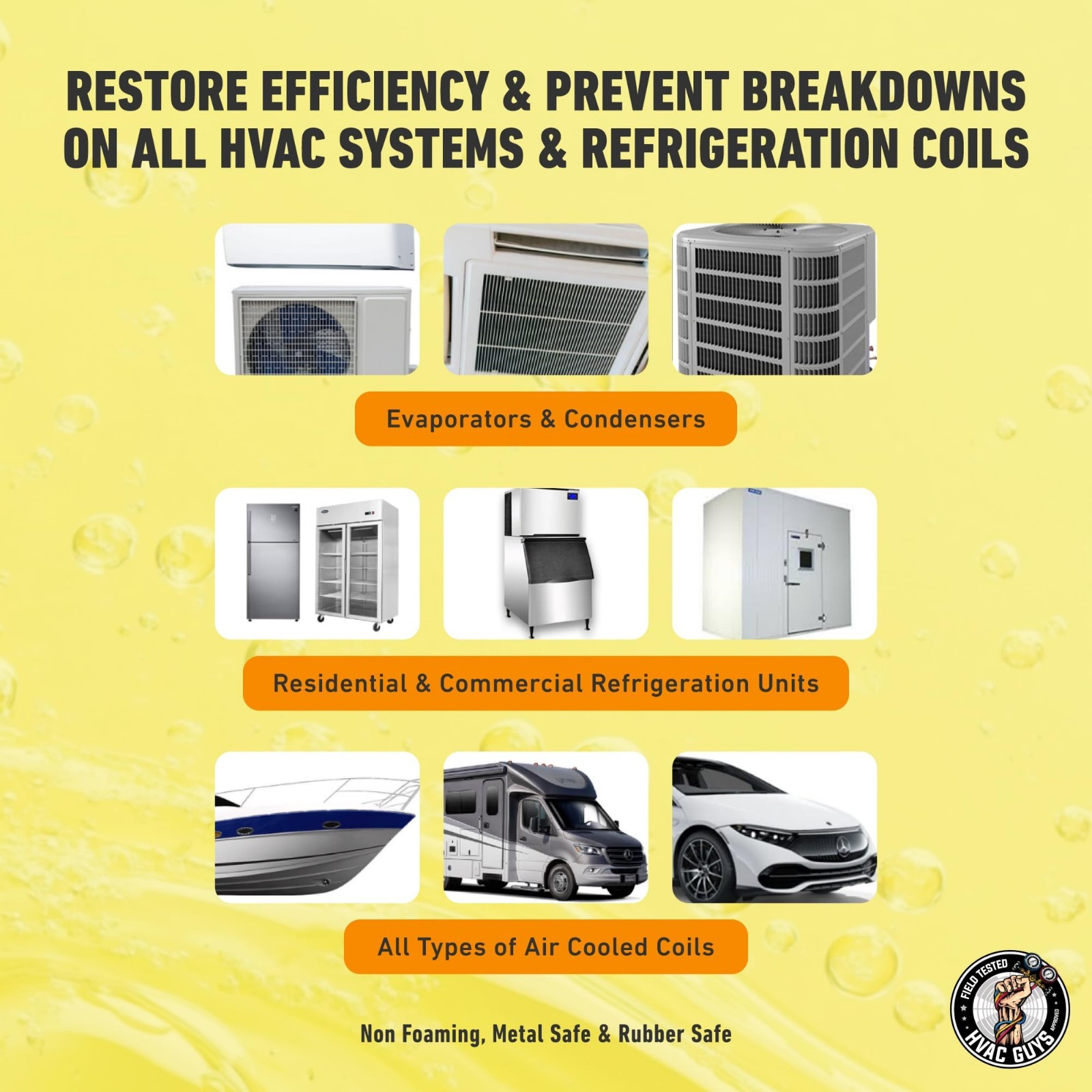 Powerful No Rinse AC Coil Cleaner for Condensers & Evaporators – 1 Quart, 4:1 to