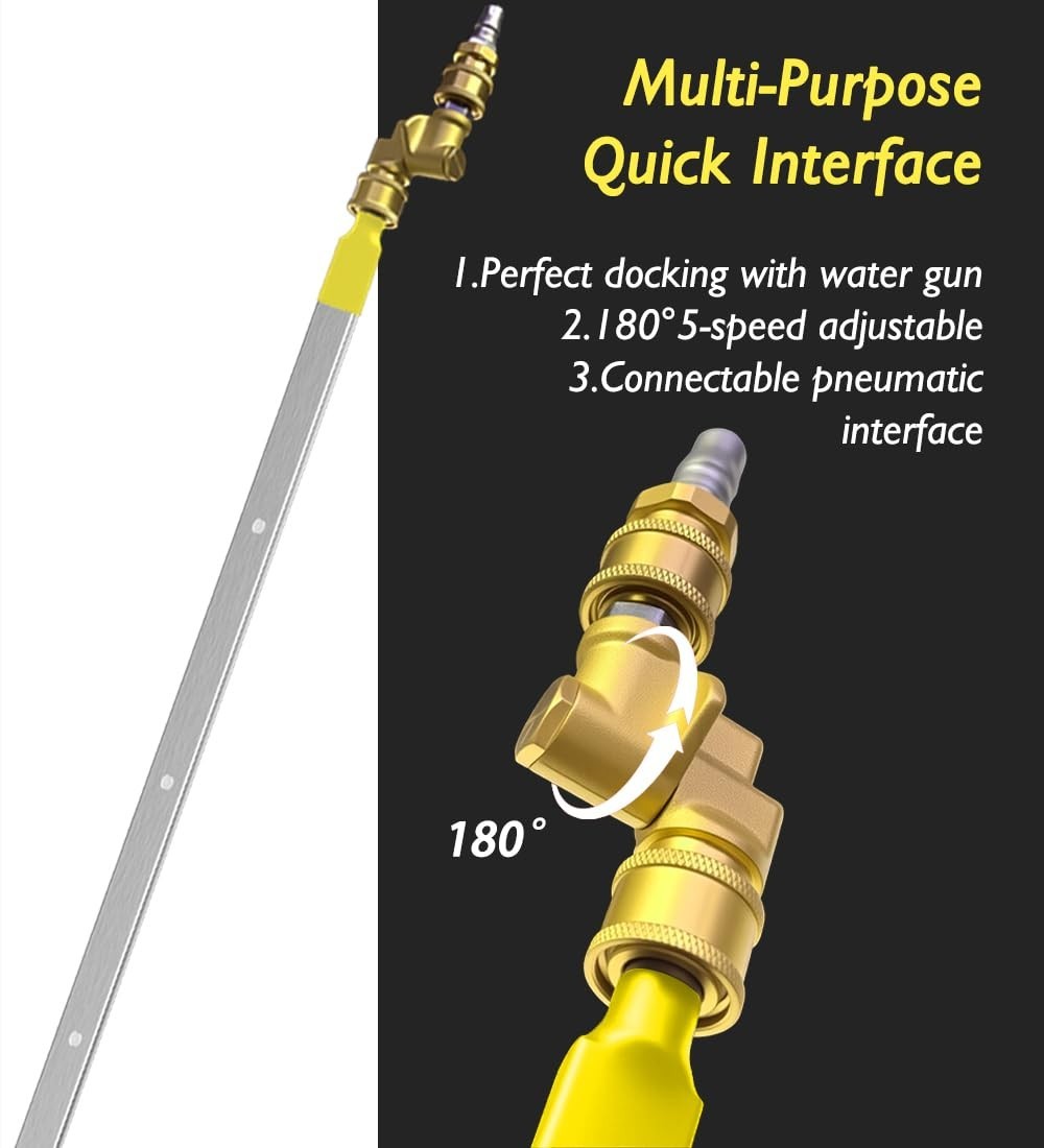 24in Radiator Cleaning Wand – 4500PSI Pressure Washer Tool for Car Flush Kit