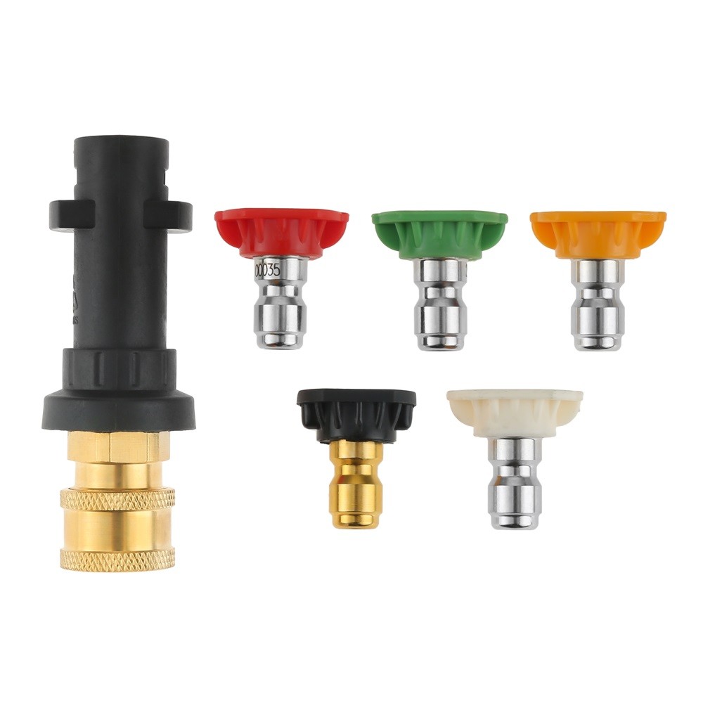 1PC High Pressure Washer Gun Adapter & 5 Nozzle For Karcher K2 K3 K4 K5 K6 K7
