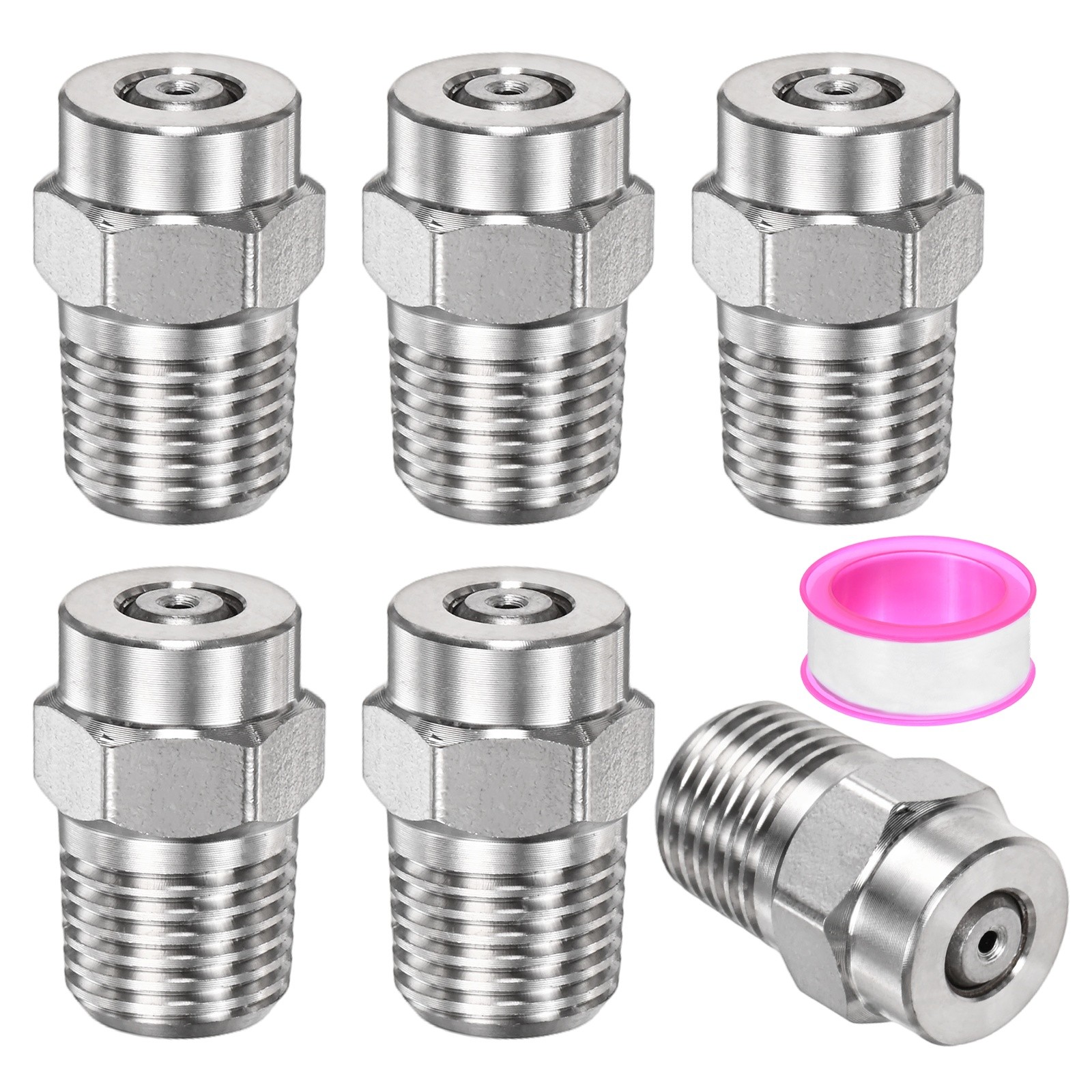1/4″ NPT 0° Surface Cleaner Tip [6PCS] – Pressure Washer Nozzle [1.382MM Pore]