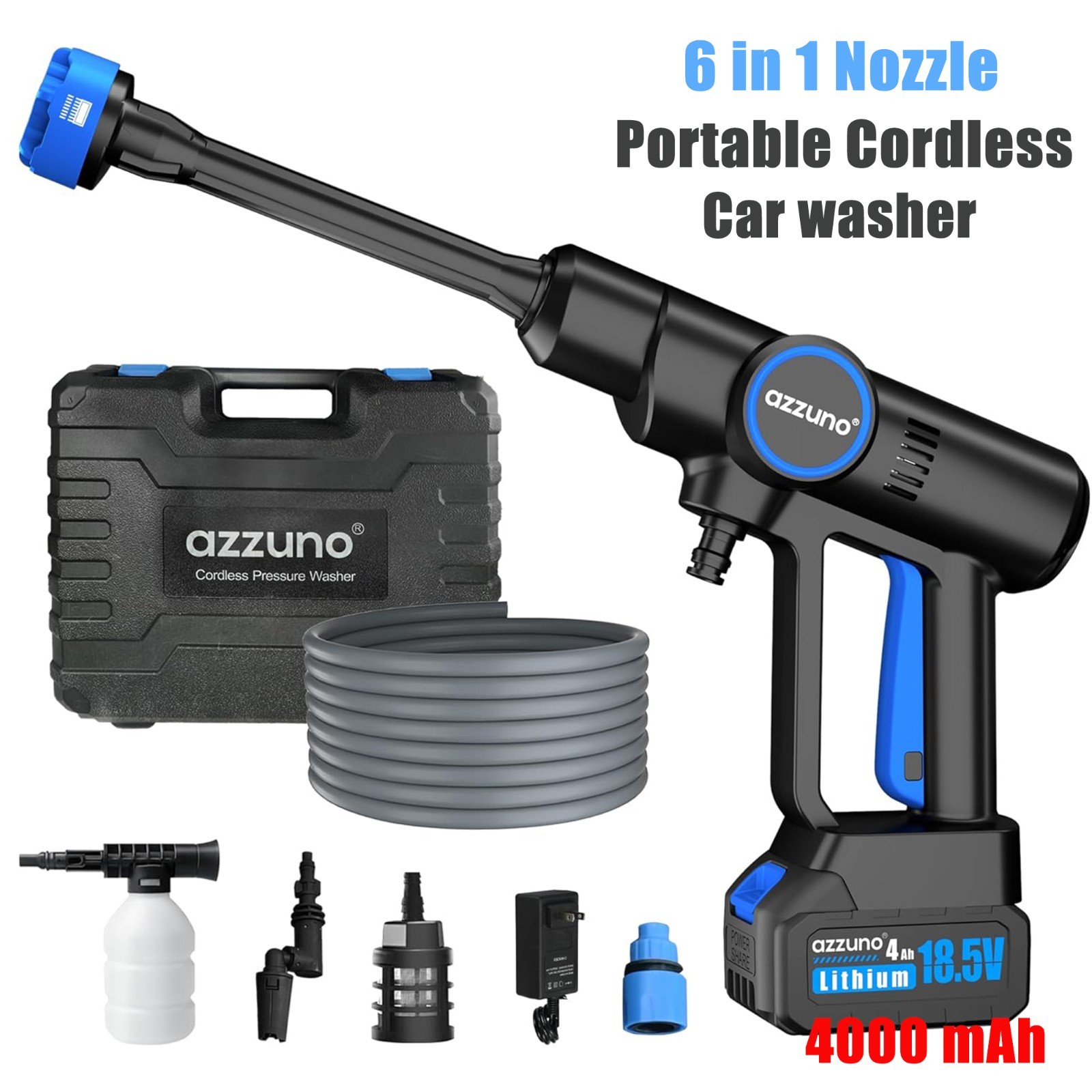 Cordless Electric High Pressure Water Spray Car Gun 850PSI Portable Washer Clean